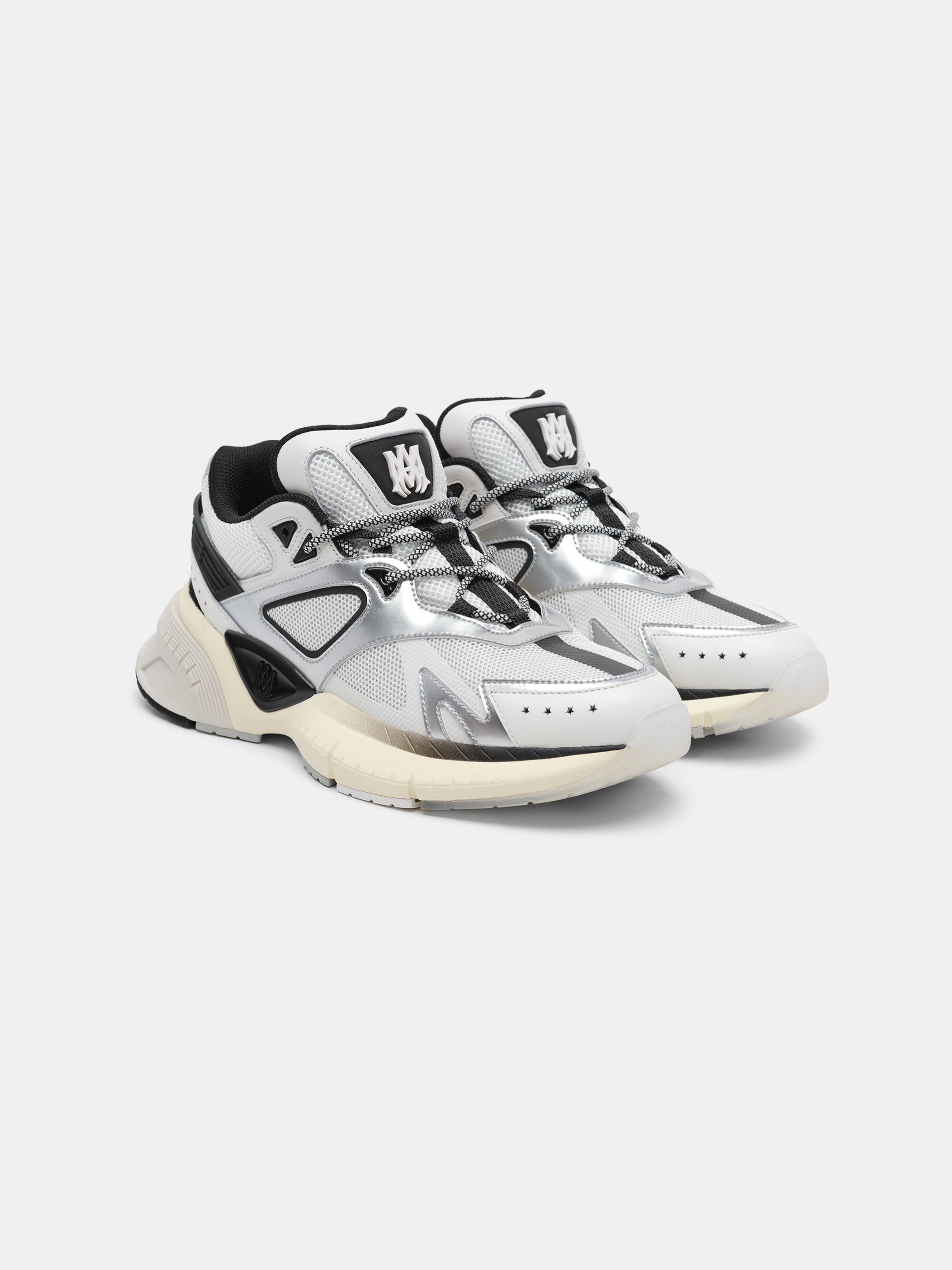 Amiri Ma Runner Women Sneakers Black White Silver | FBUIAMD-82