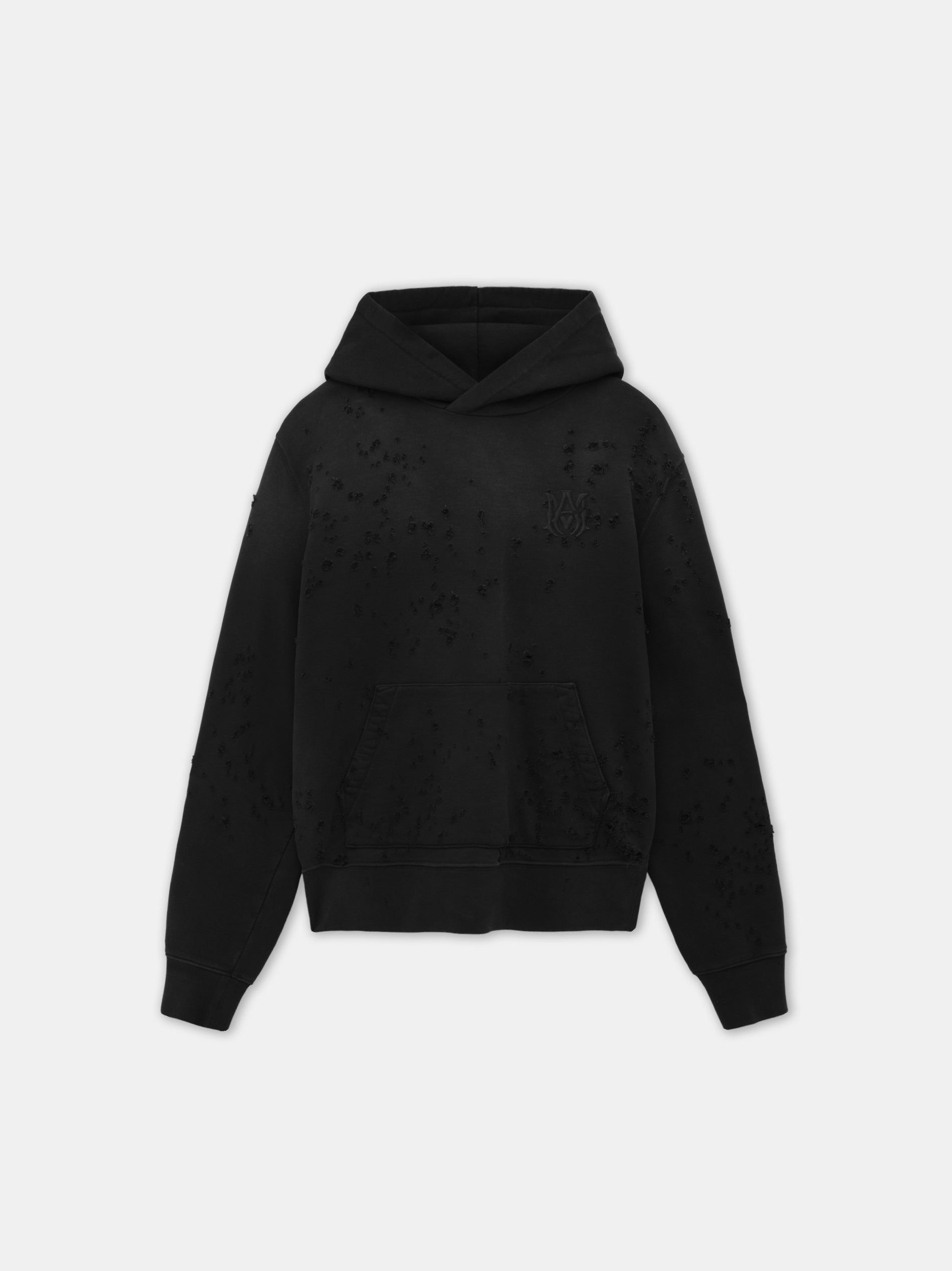 Amiri Ma Shotgun Embroidered Hoodie Men Sweatshirts Black | TDZHFCO-63
