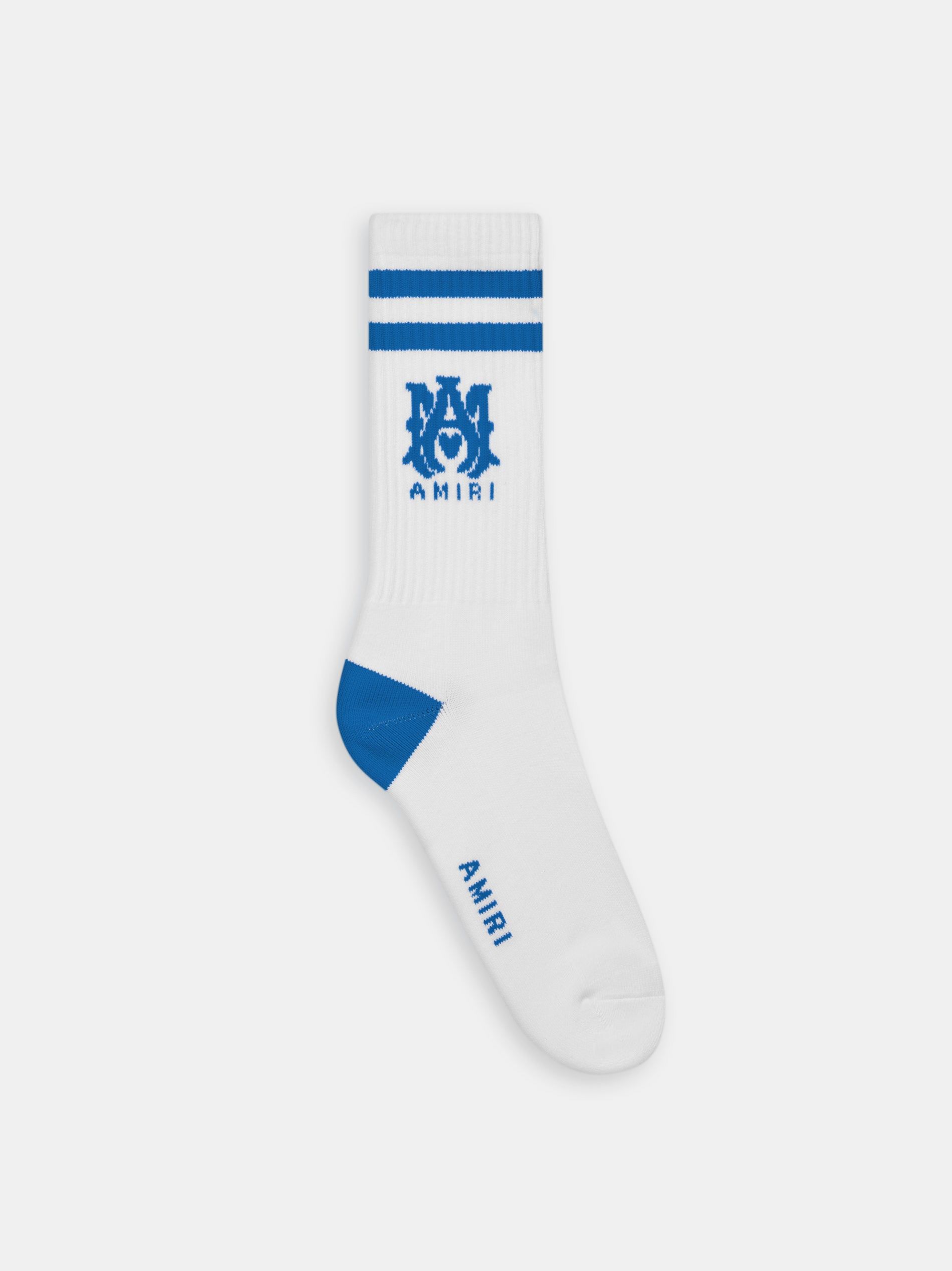 Amiri Ma Stripe Socks Men Socks White Blue | JWMZFBV-04