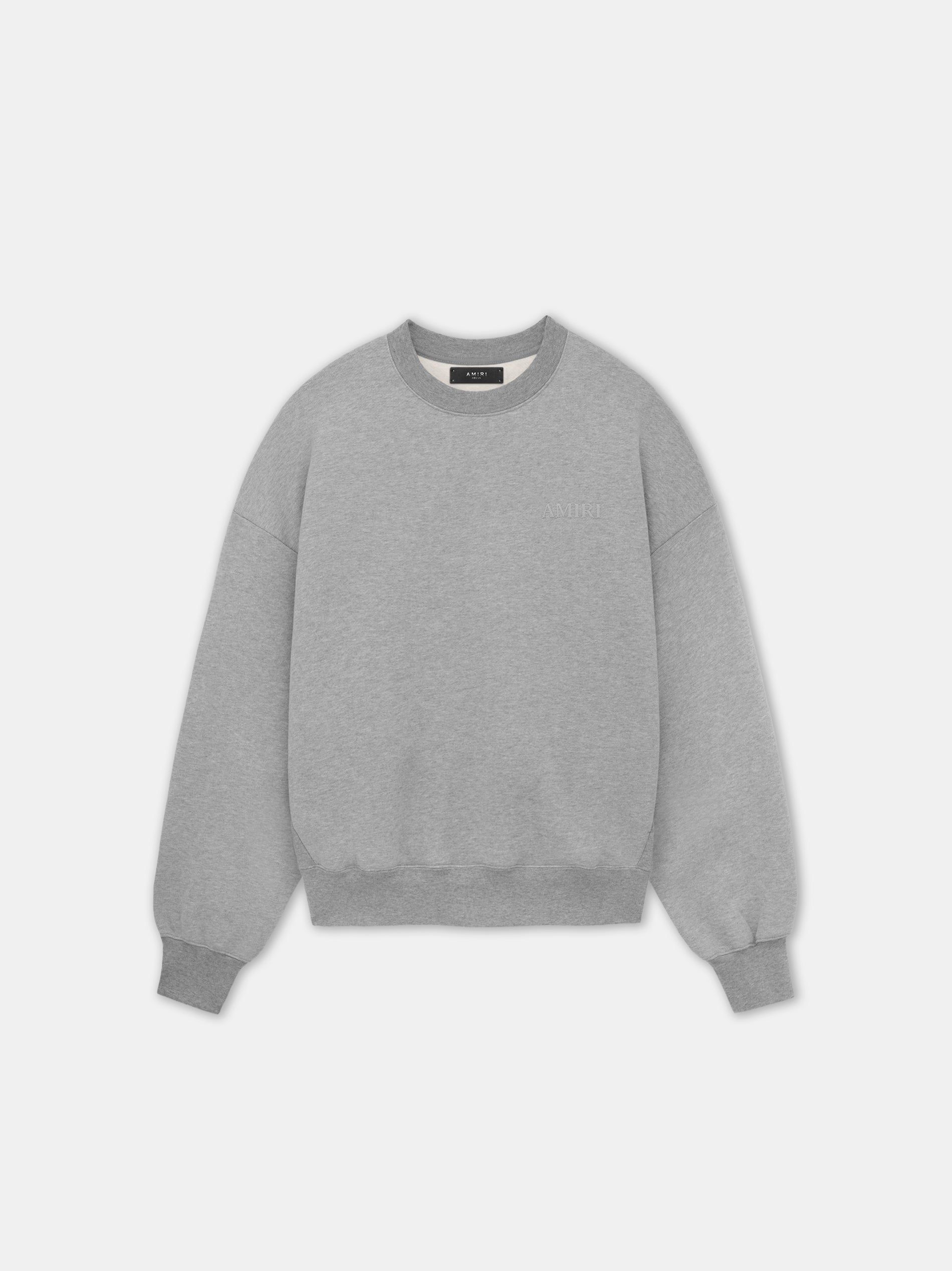 Amiri Oversized Crew Men Sweatshirts Grey | XNJUVQP-64