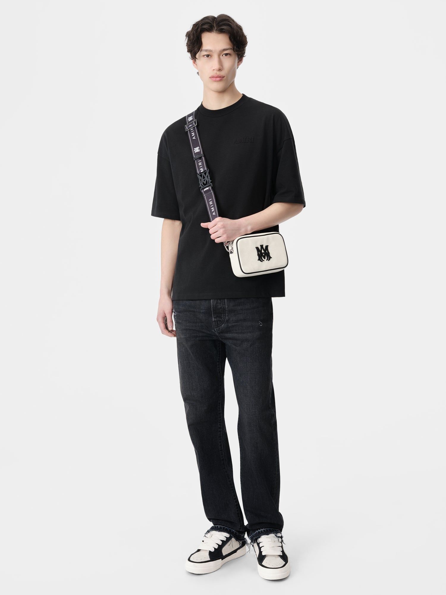 Amiri Oversized Tee Men T Shirts Black | NPLVUFH-50