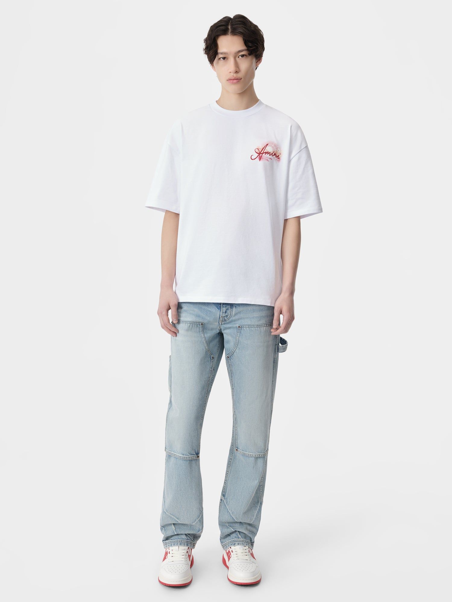 Amiri Paradise Airbrush Tee Men T Shirts White | MVPUYDB-18