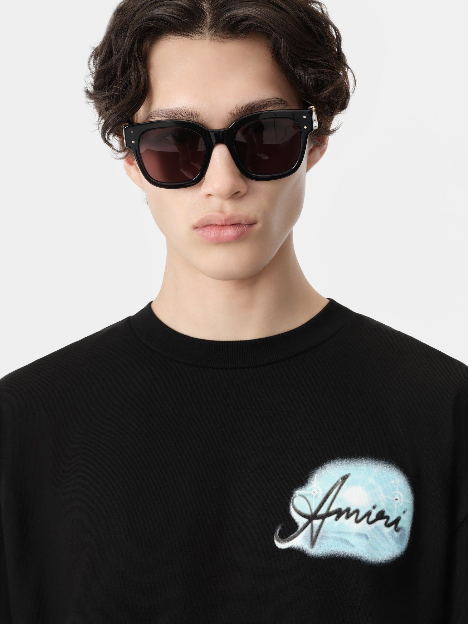 Amiri Paradise Airbrush Tee Men T Shirts Black | XRIANOM-90