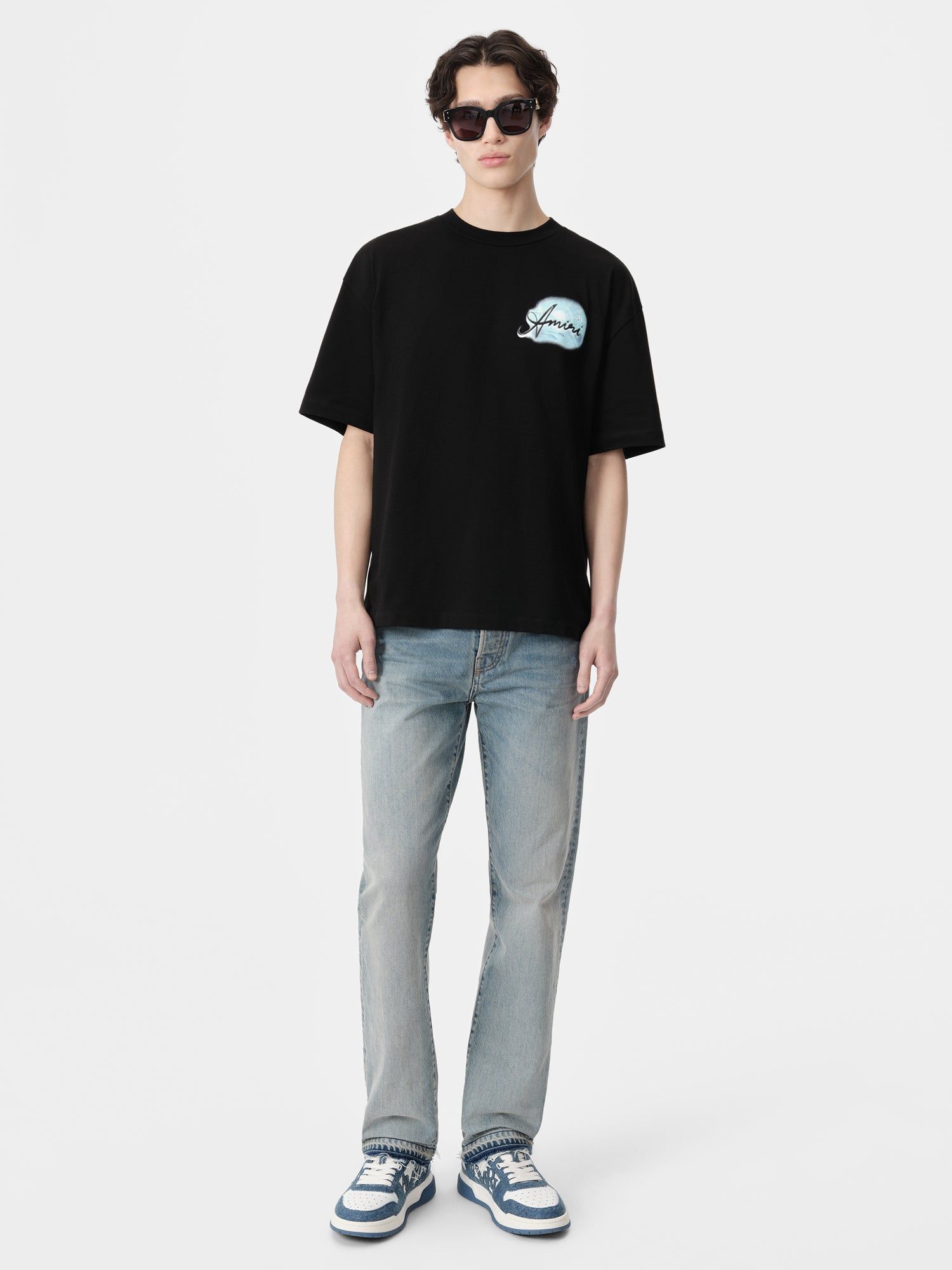 Amiri Paradise Airbrush Tee Men T Shirts Black | XRIANOM-90