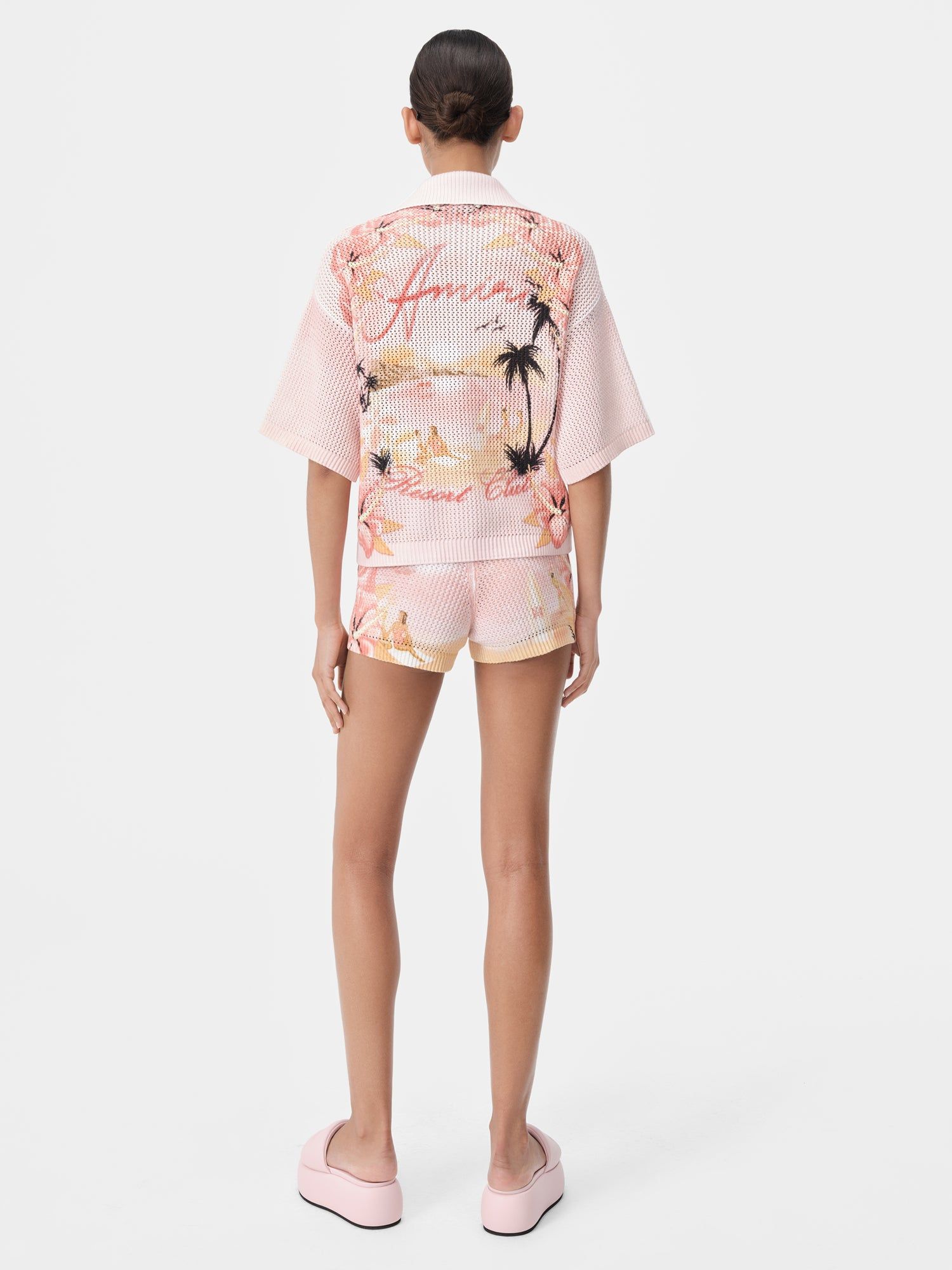 Amiri Paradise Crochet Short Women Shorts Rosewater | DGCKFWL-71