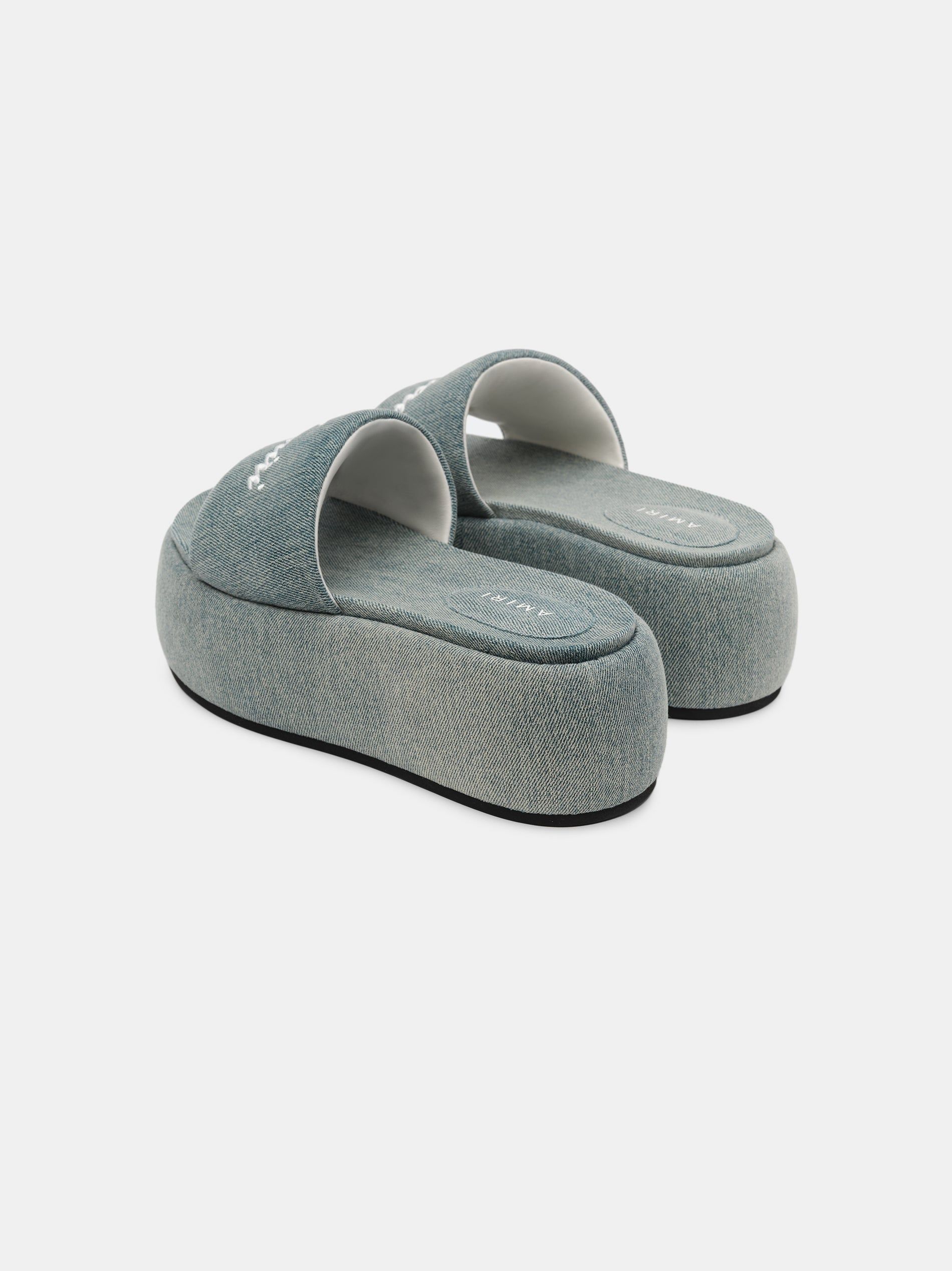 Amiri Platform Denim Sandal Women Sandals Indigo | PWIJXHE-49