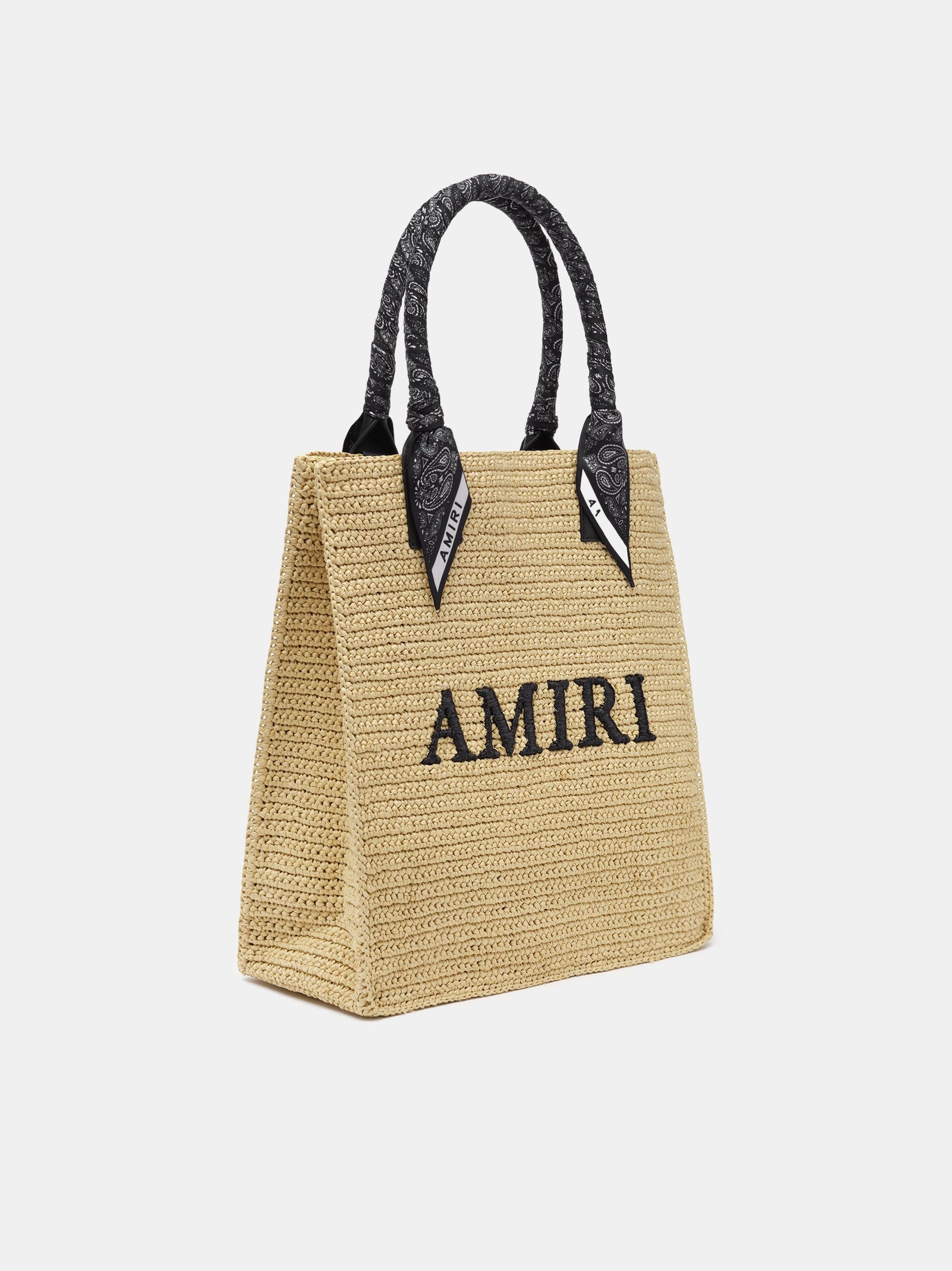 Amiri Raffia Tote Men Bags Black | ONCQTMZ-65