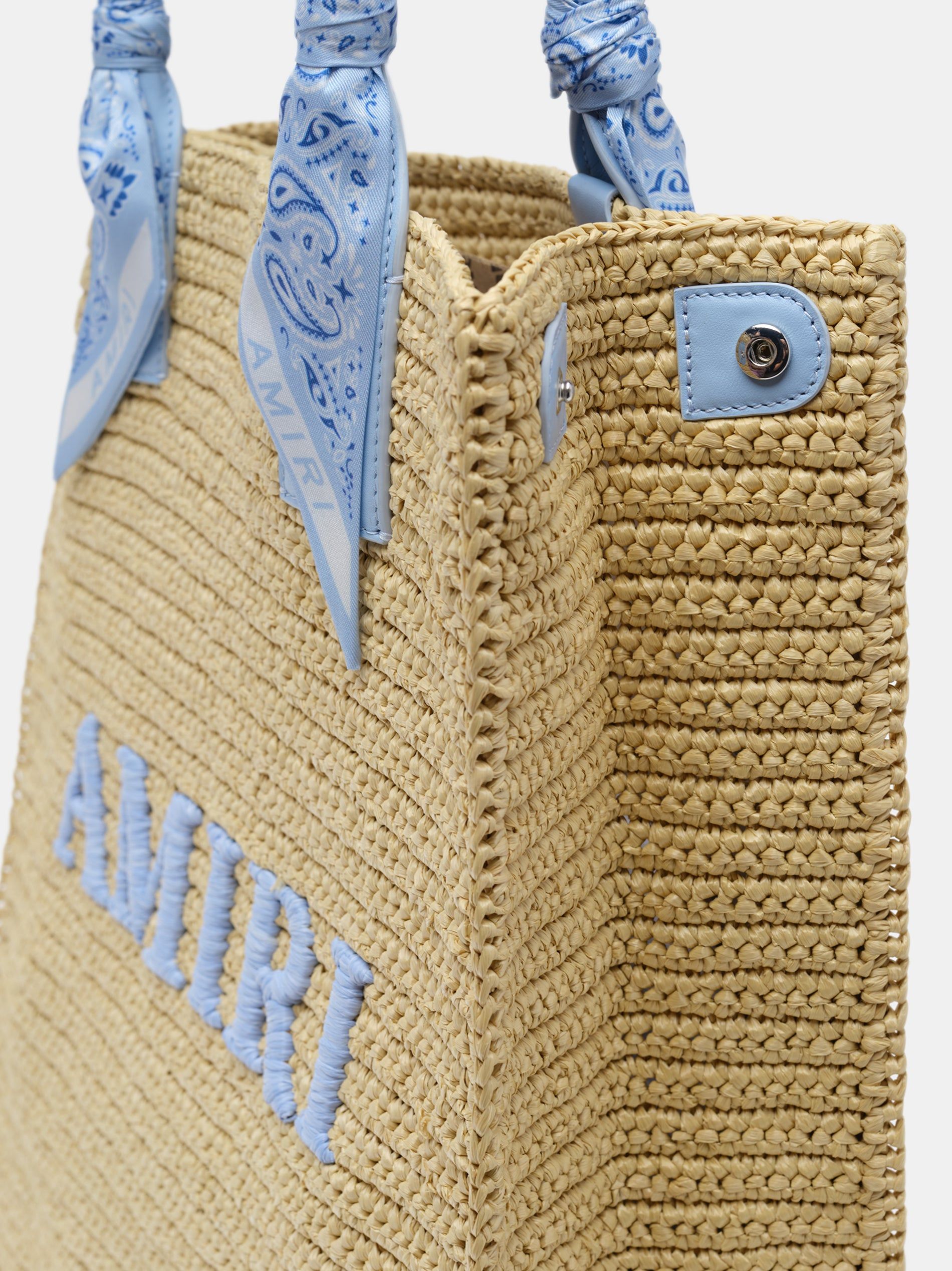 Amiri Raffia Tote Men Bags Blue | MIYJSWF-10