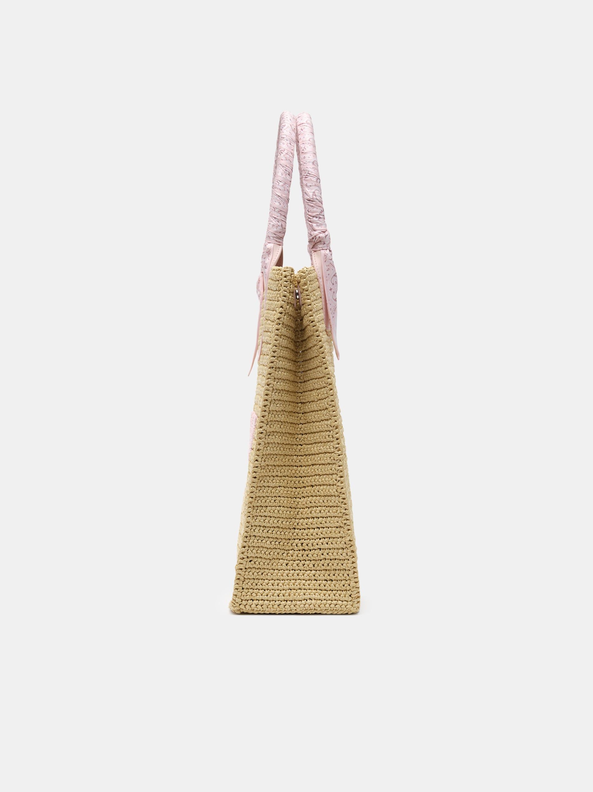 Amiri Raffia Tote Men Bags Pink | AUNHGVI-04