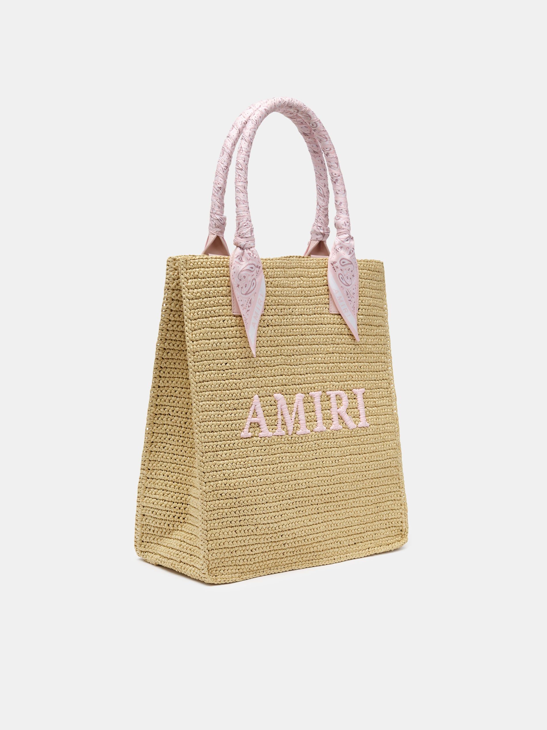 Amiri Raffia Tote Men Bags Pink | AUNHGVI-04