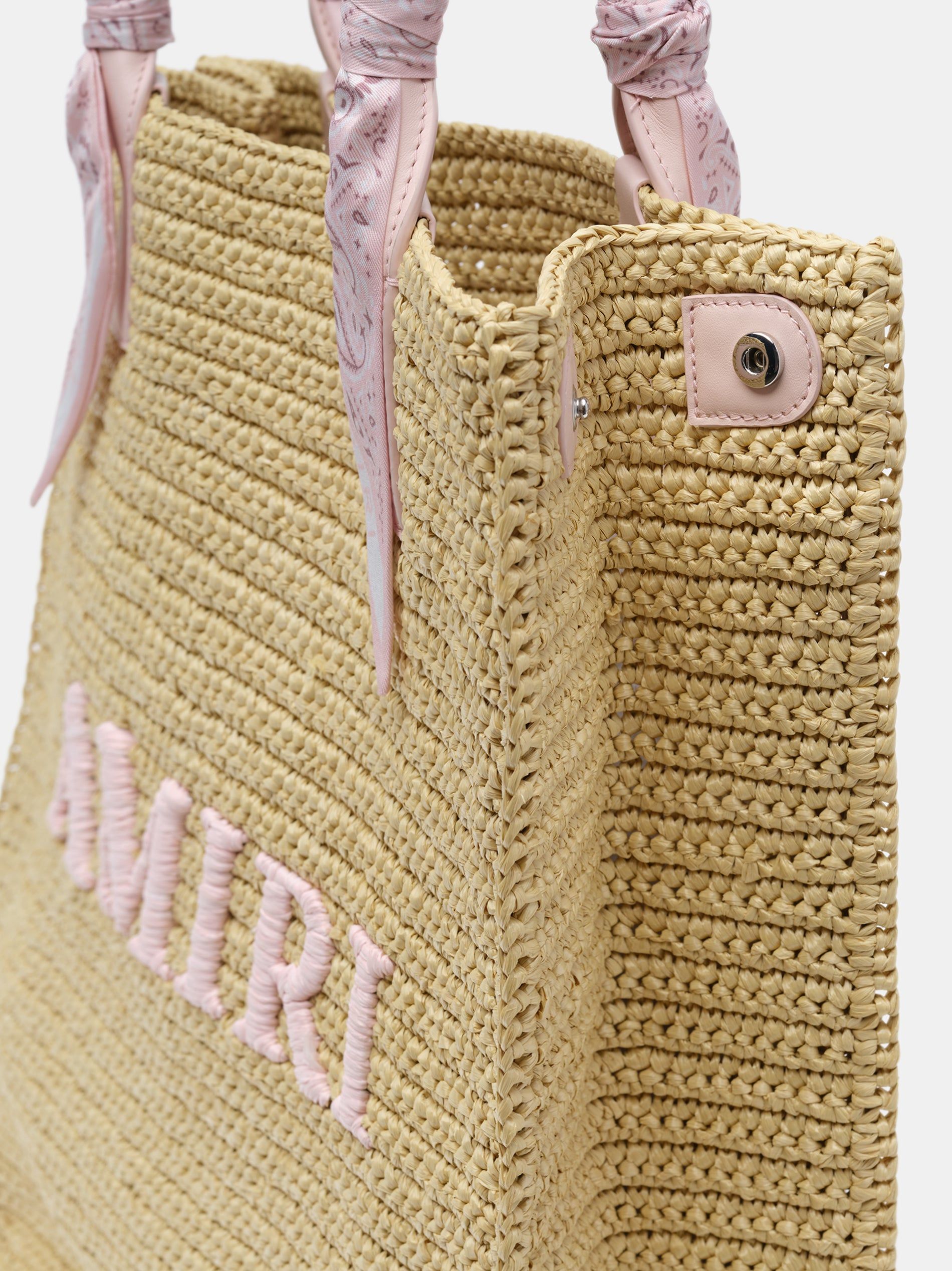 Amiri Raffia Tote Men Bags Pink | AUNHGVI-04