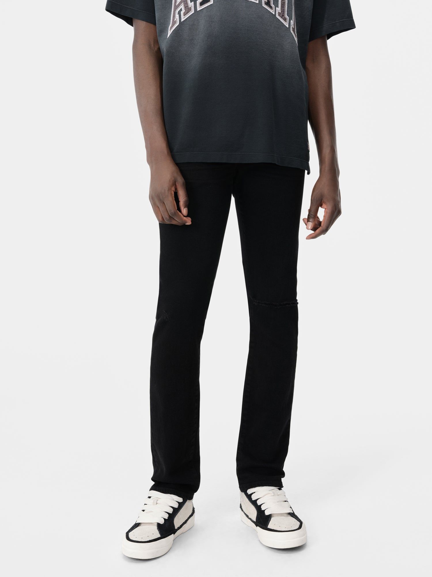 Amiri Slash Slim Jean Men Denim Black | WVFXAHJ-37