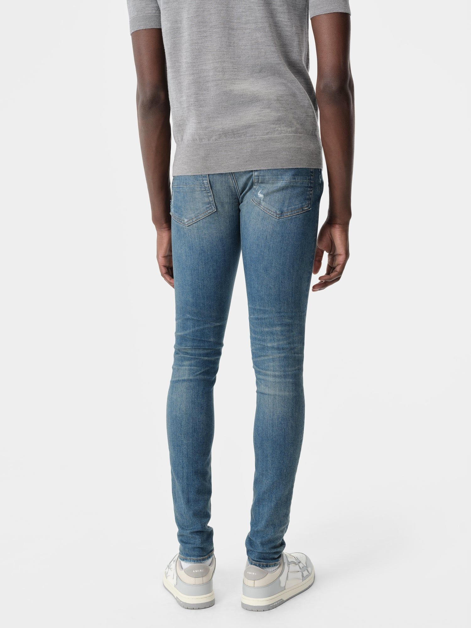 Amiri Stack Jean Men Denim Dark Indigo | DNPGLZX-63