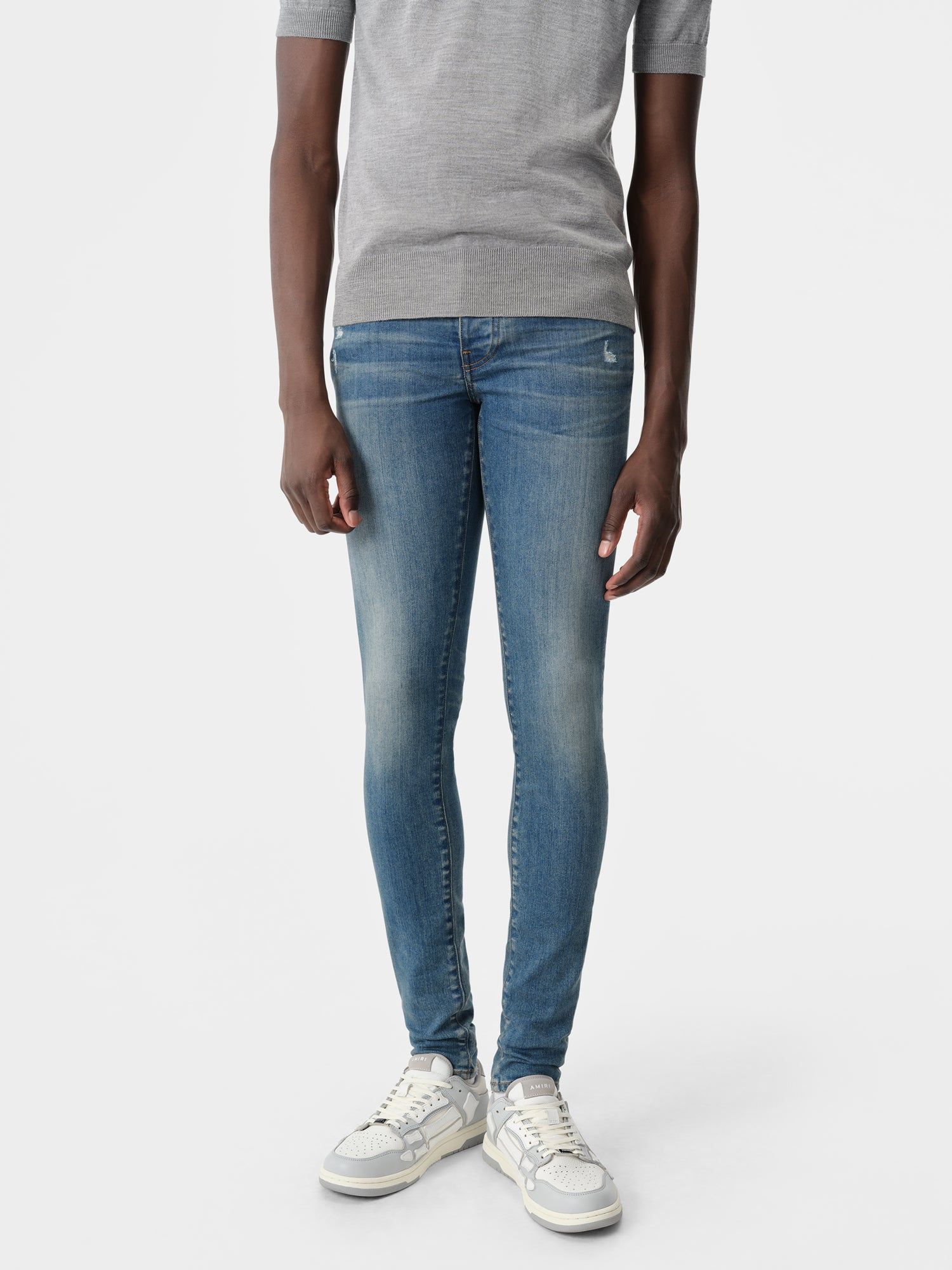Amiri Stack Jean Men Denim Dark Indigo | DNPGLZX-63