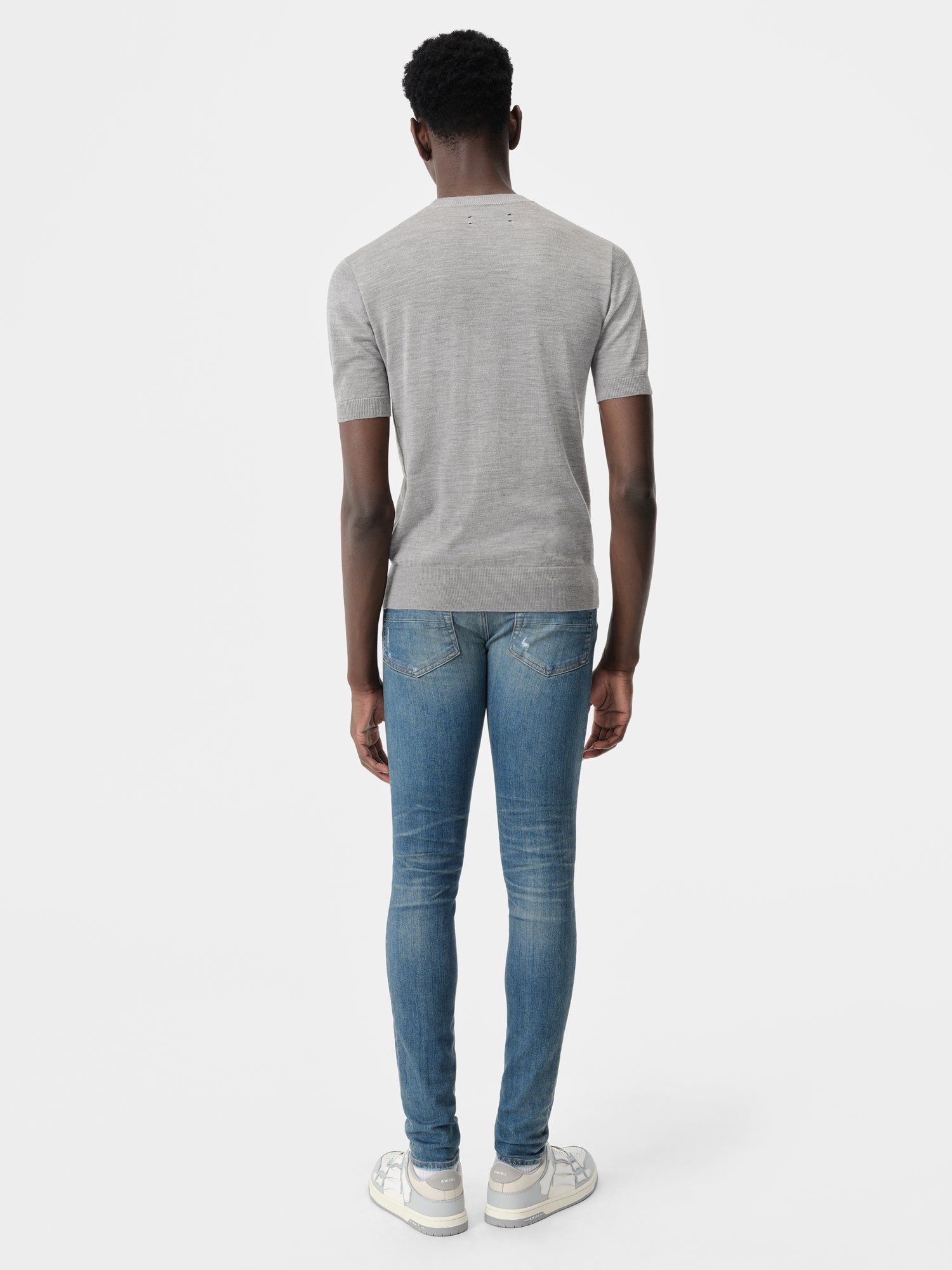 Amiri Stack Jean Men Denim Dark Indigo | DNPGLZX-63
