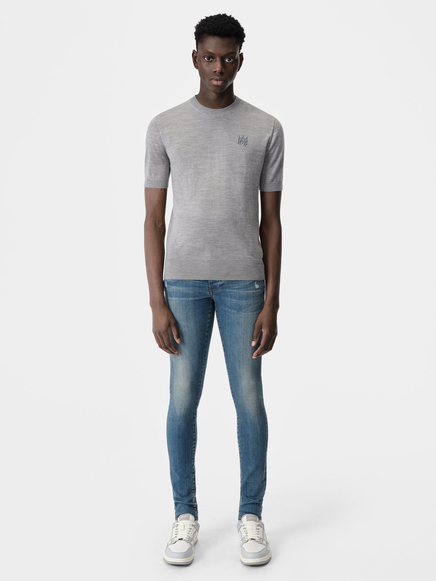 Amiri Stack Jean Men Denim Dark Indigo | DNPGLZX-63