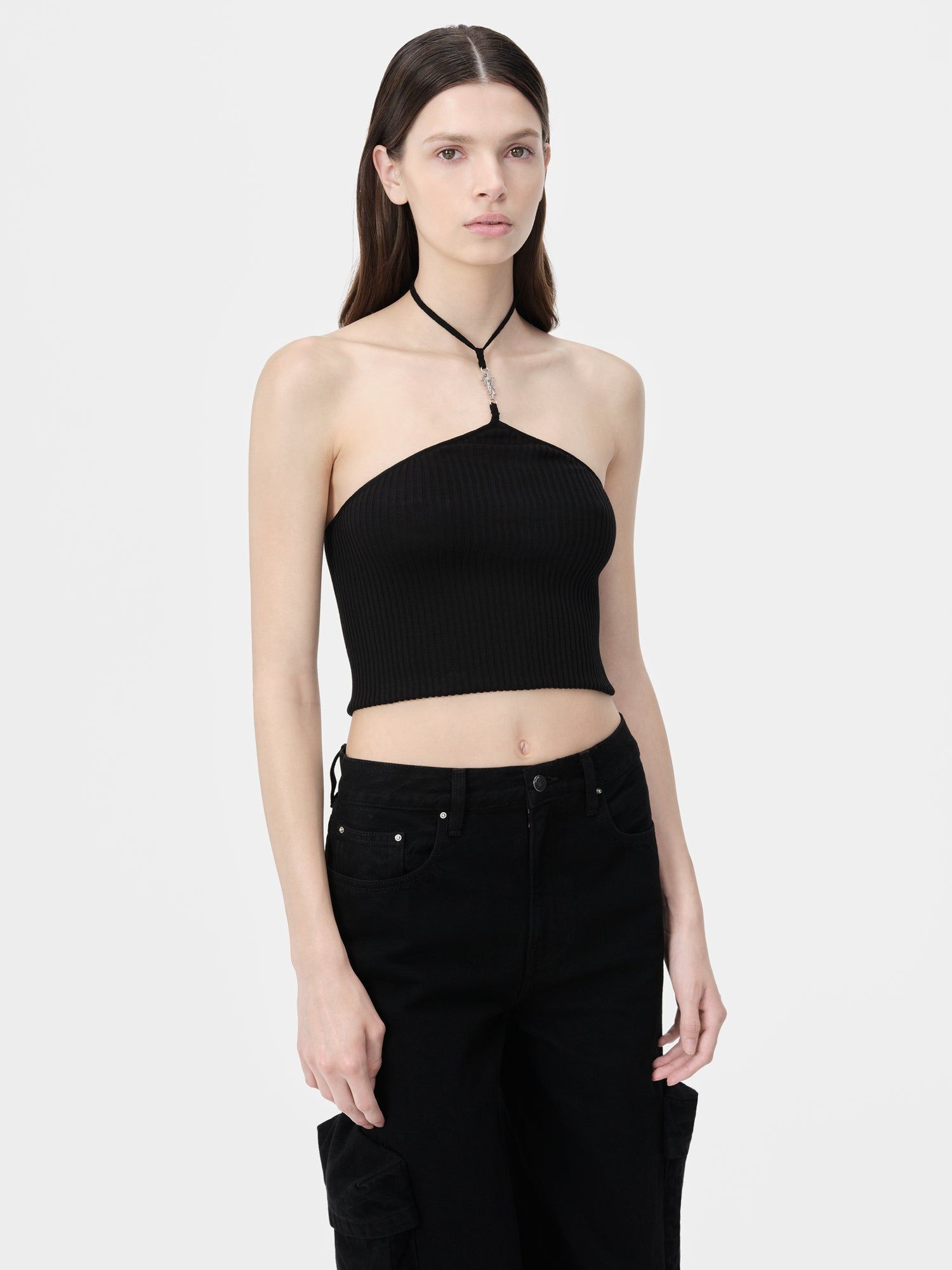 Amiri Stacked Halter Top Women Knitwear Black | DNCSBPO-02
