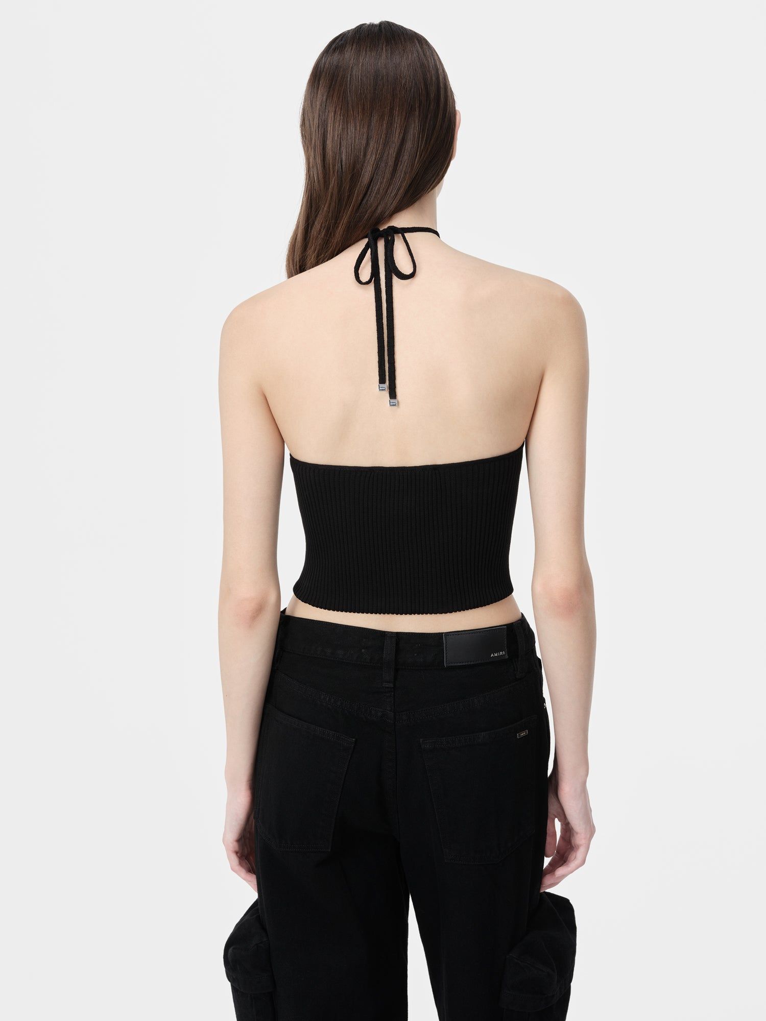 Amiri Stacked Halter Top Women Knitwear Black | DNCSBPO-02