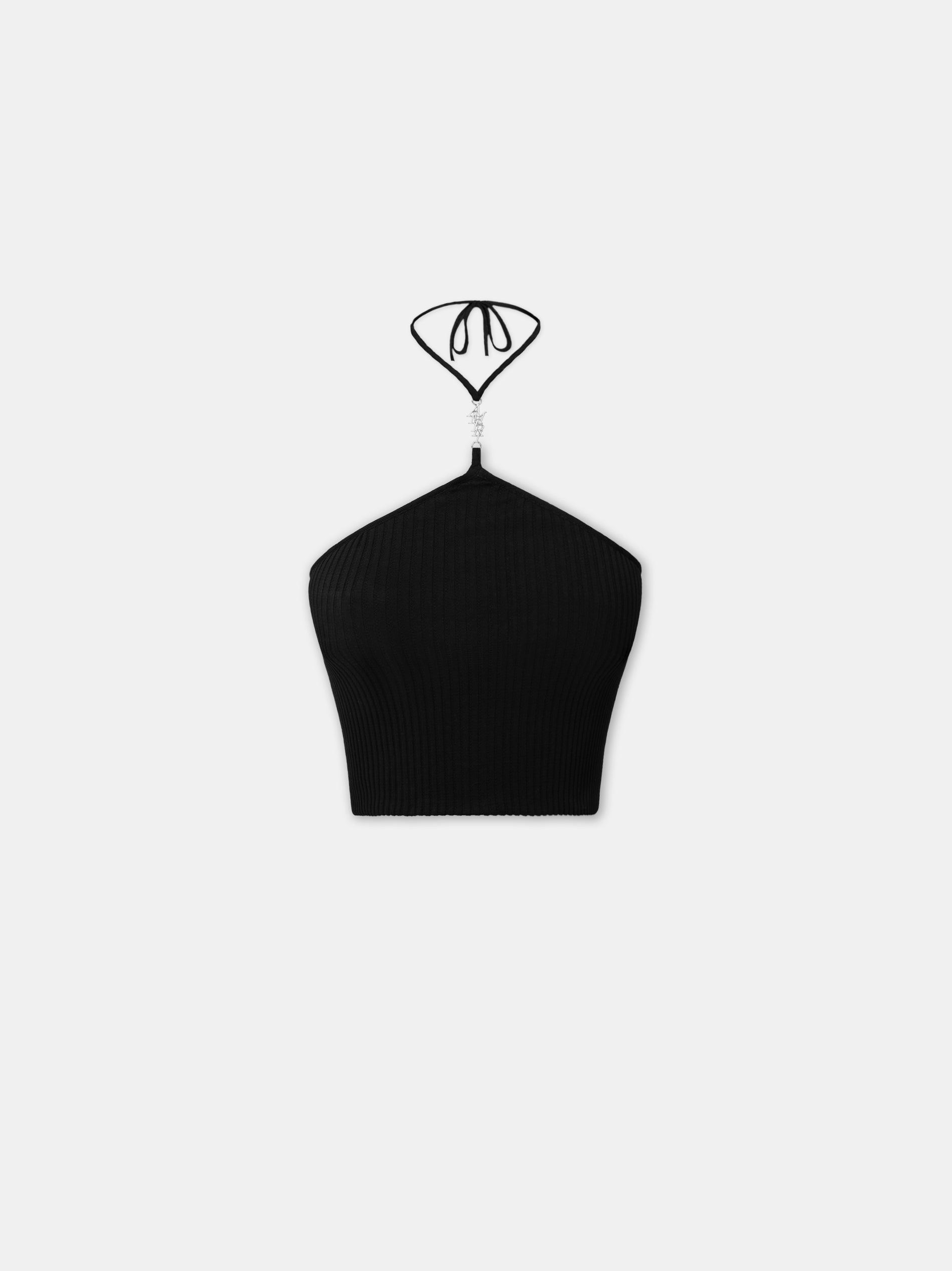 Amiri Stacked Halter Top Women Knitwear Black | DNCSBPO-02