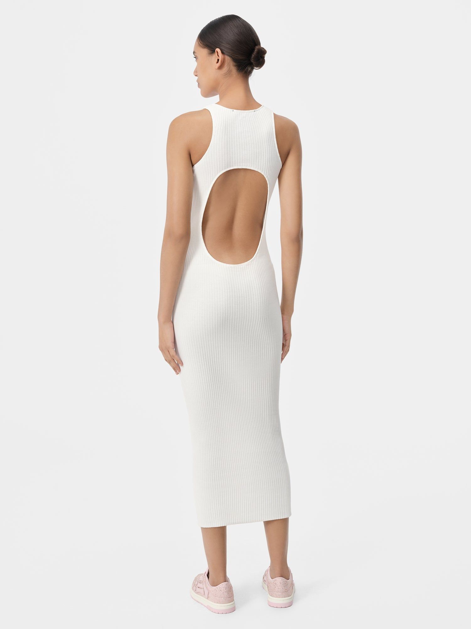 Amiri Stacked Maxi Dress Women Knitwear Alabaster | MLXQAHI-41