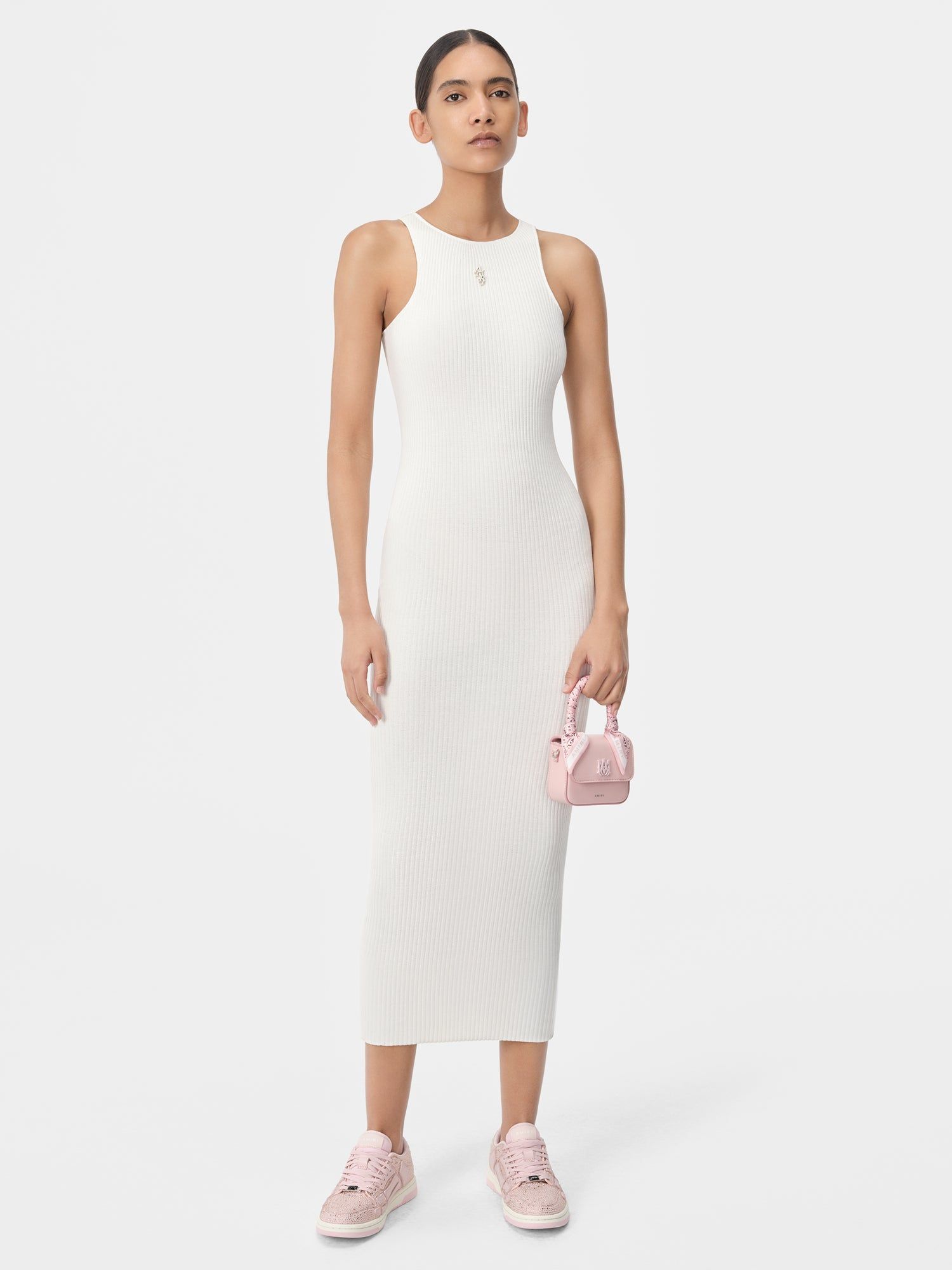 Amiri Stacked Maxi Dress Women Knitwear Alabaster | MLXQAHI-41