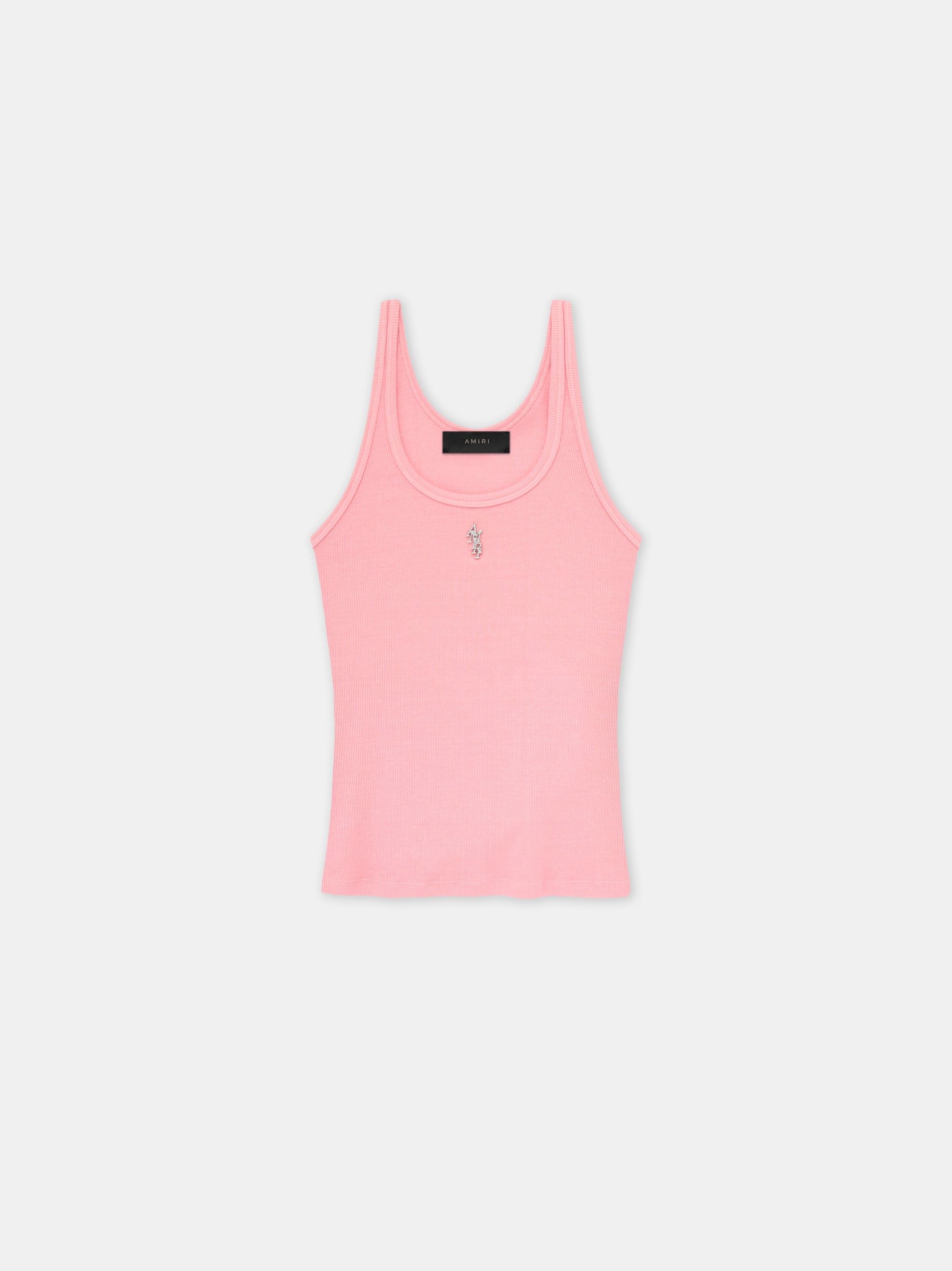 Amiri Stacked Ribbed Tank Women T Shirts Pink | CMDXFEN-80