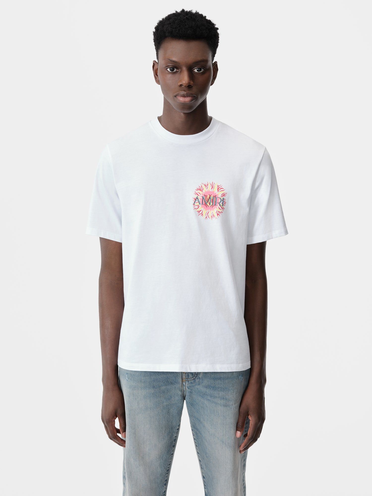 Amiri Sun Tee Men T Shirts White | SWFKDNA-83