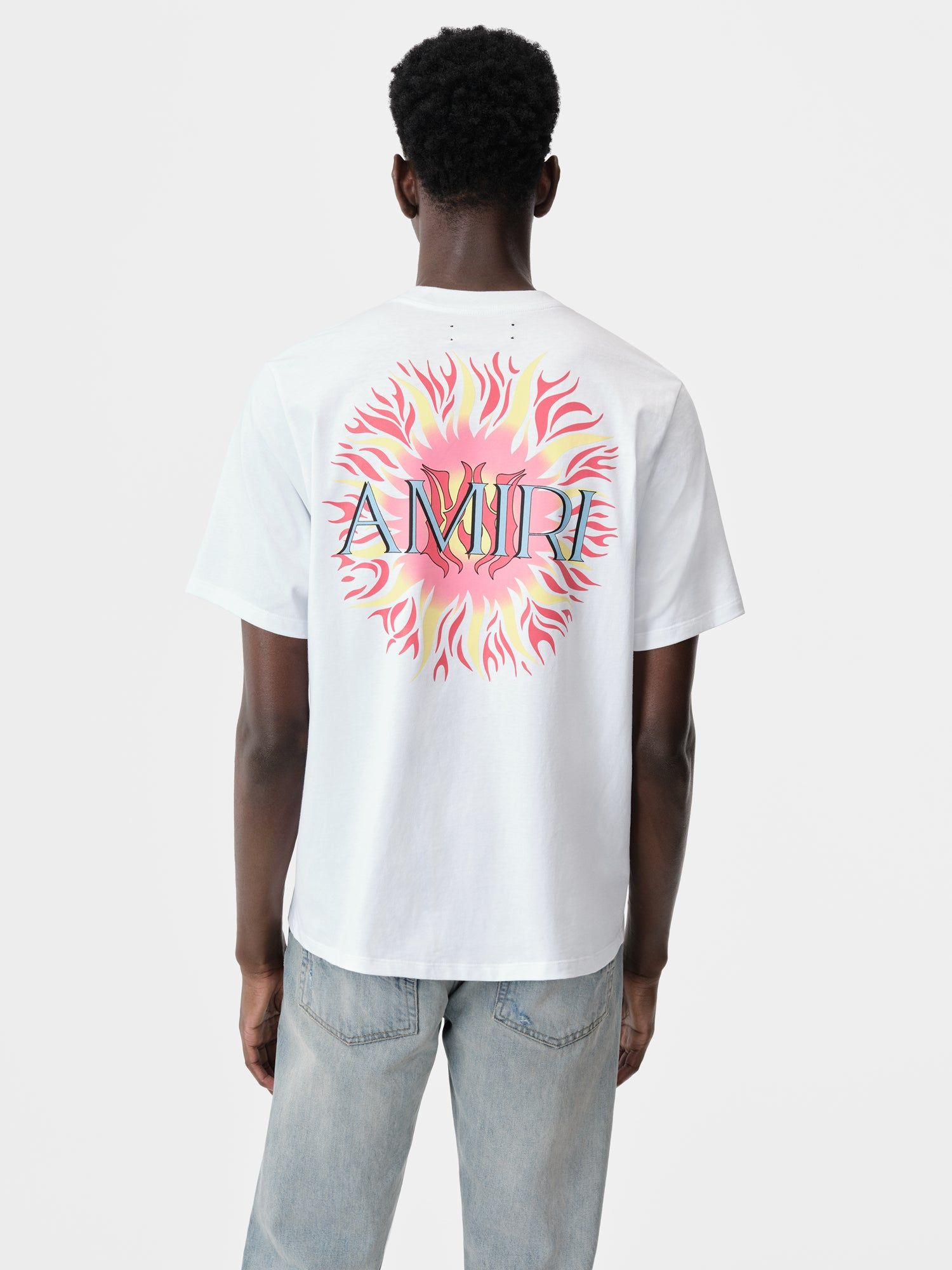 Amiri Sun Tee Men T Shirts White | SWFKDNA-83