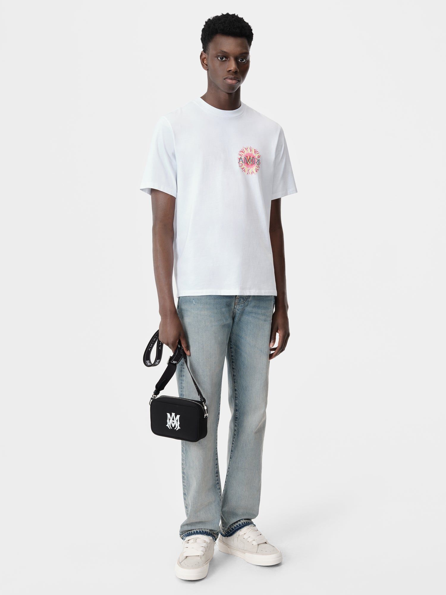 Amiri Sun Tee Men T Shirts White | SWFKDNA-83