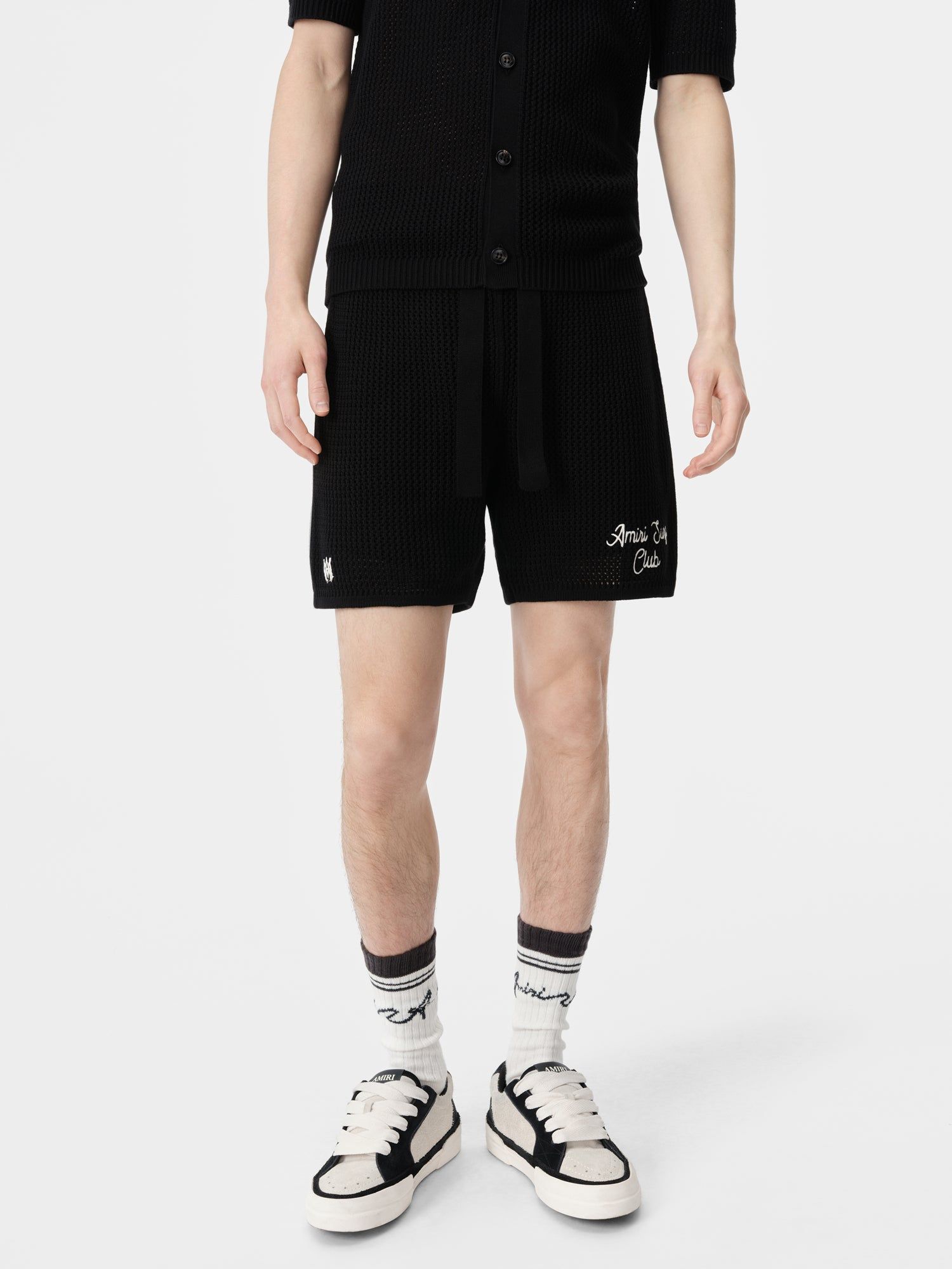 Amiri Surf Club Crotchet Short Men Knitwear Black | BIUOKNW-83