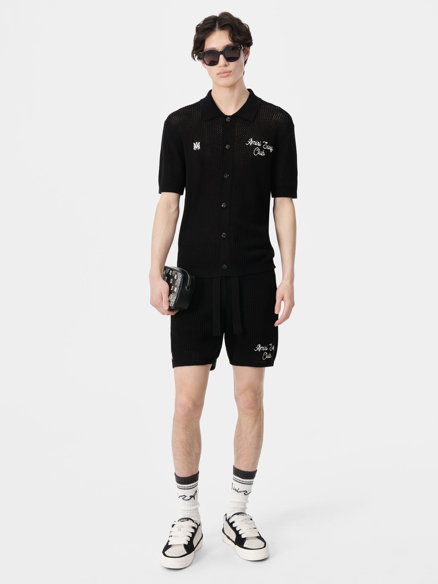 Amiri Surf Club Crotchet Short Men Knitwear Black | BIUOKNW-83