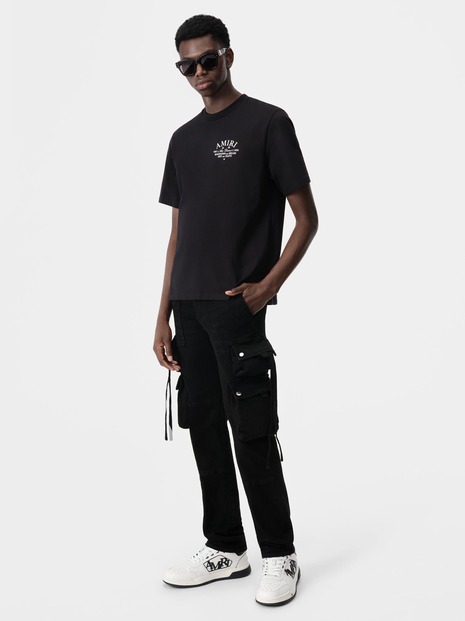 Amiri Tactical Cargo Men Denim Black | OTAEZQL-36