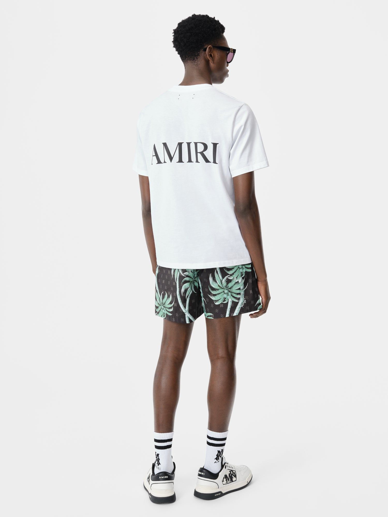 Amiri Twisted Palms Swim Trunk Men Shorts Black | GJWSHDR-21