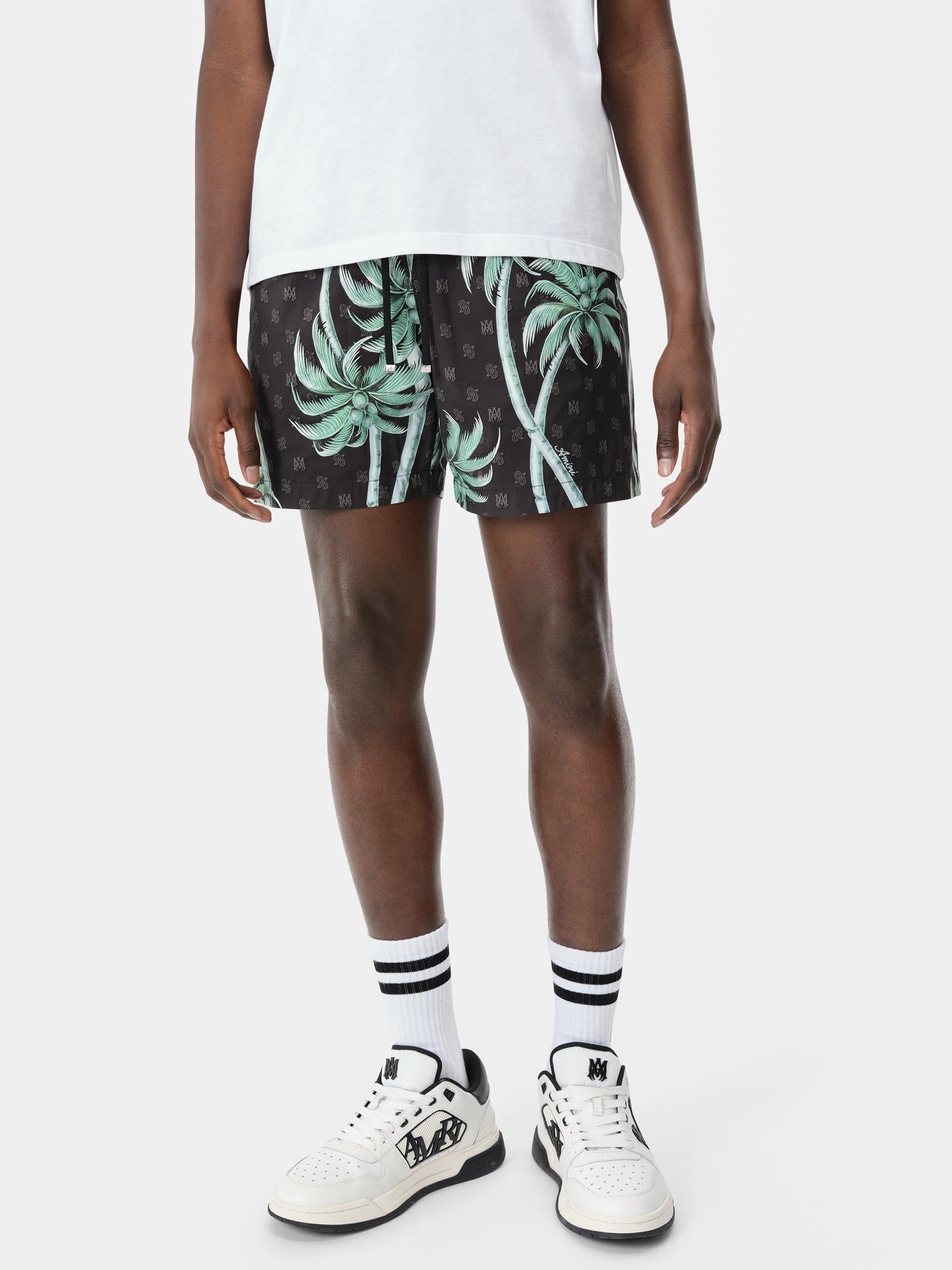 Amiri Twisted Palms Swim Trunk Men Swimwear Black | JSYHEAG-87