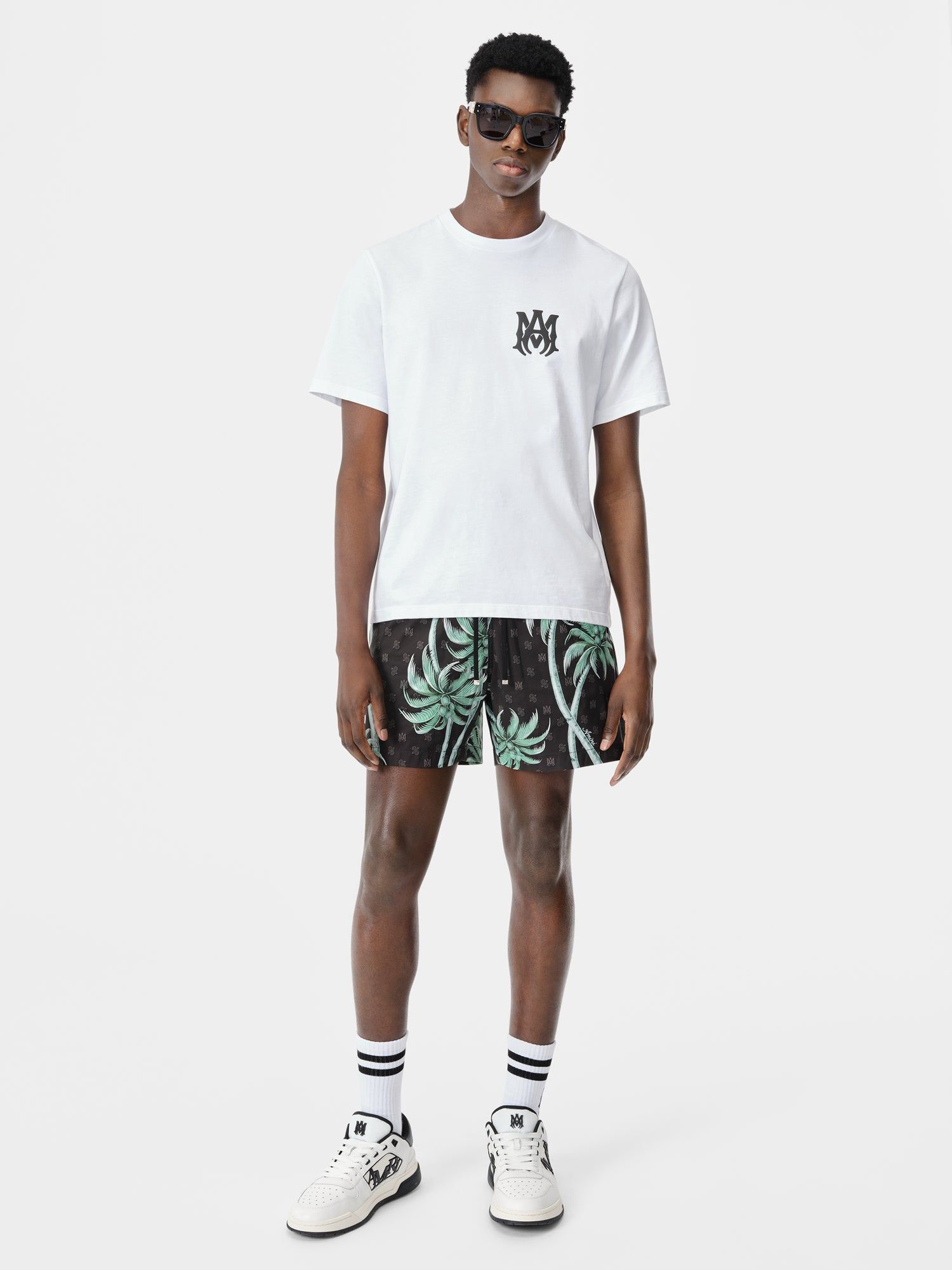 Amiri Twisted Palms Swim Trunk Men Swimwear Black | JSYHEAG-87