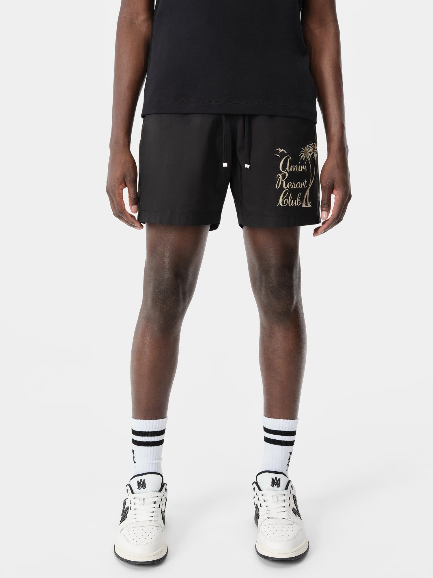 Amiri Twisted Palms Swim Trunk Men Swimwear Black | BLKTNYD-34
