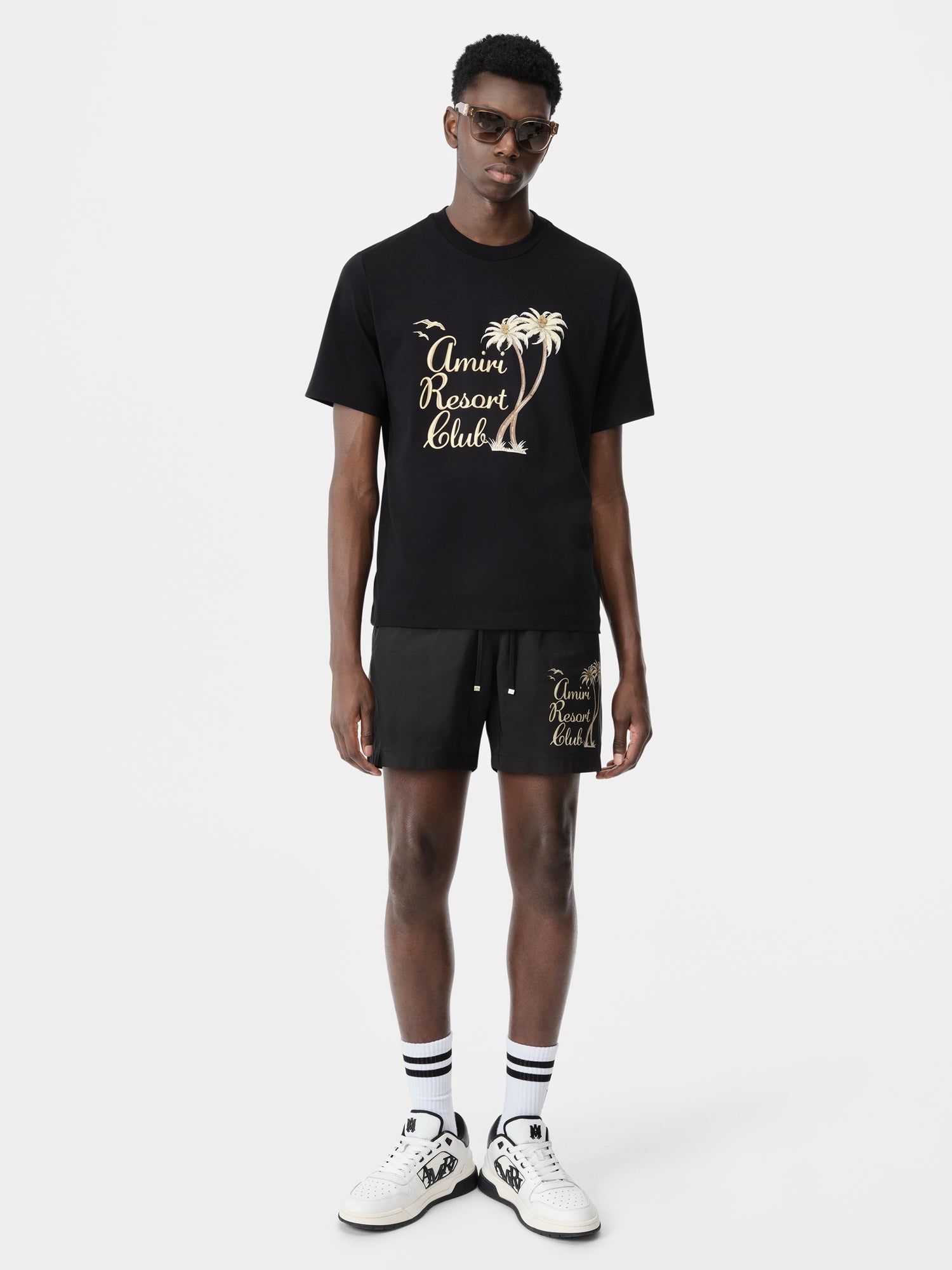 Amiri Twisted Palms Swim Trunk Men Swimwear Black | BLKTNYD-34