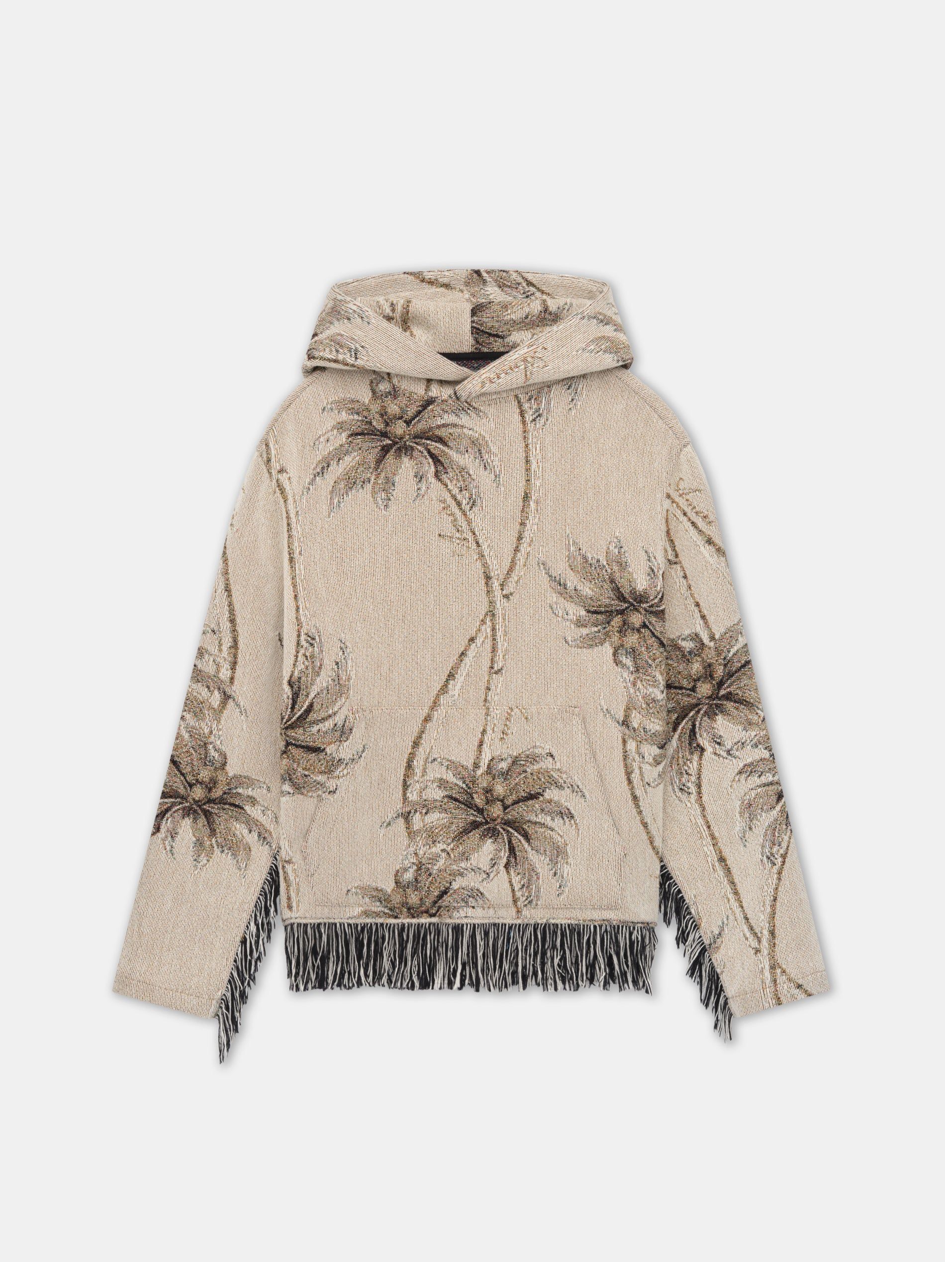Amiri Twisted Palms Tapestry Hoodie Men Shirts Alabaster | KFANMHI-45
