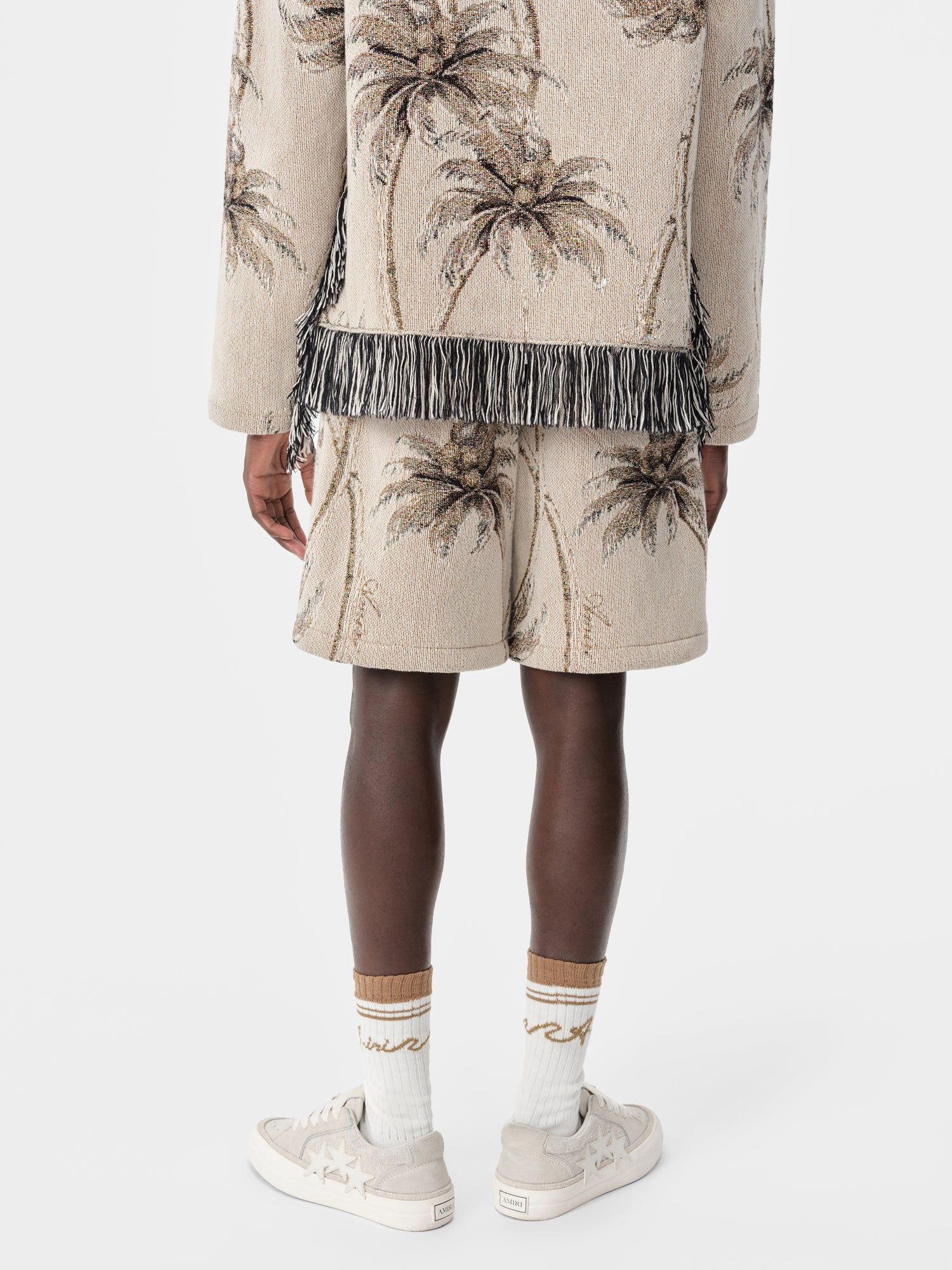 Amiri Twisted Palms Tapestry Short Men Shorts Alabaster | TBIRWEA-62