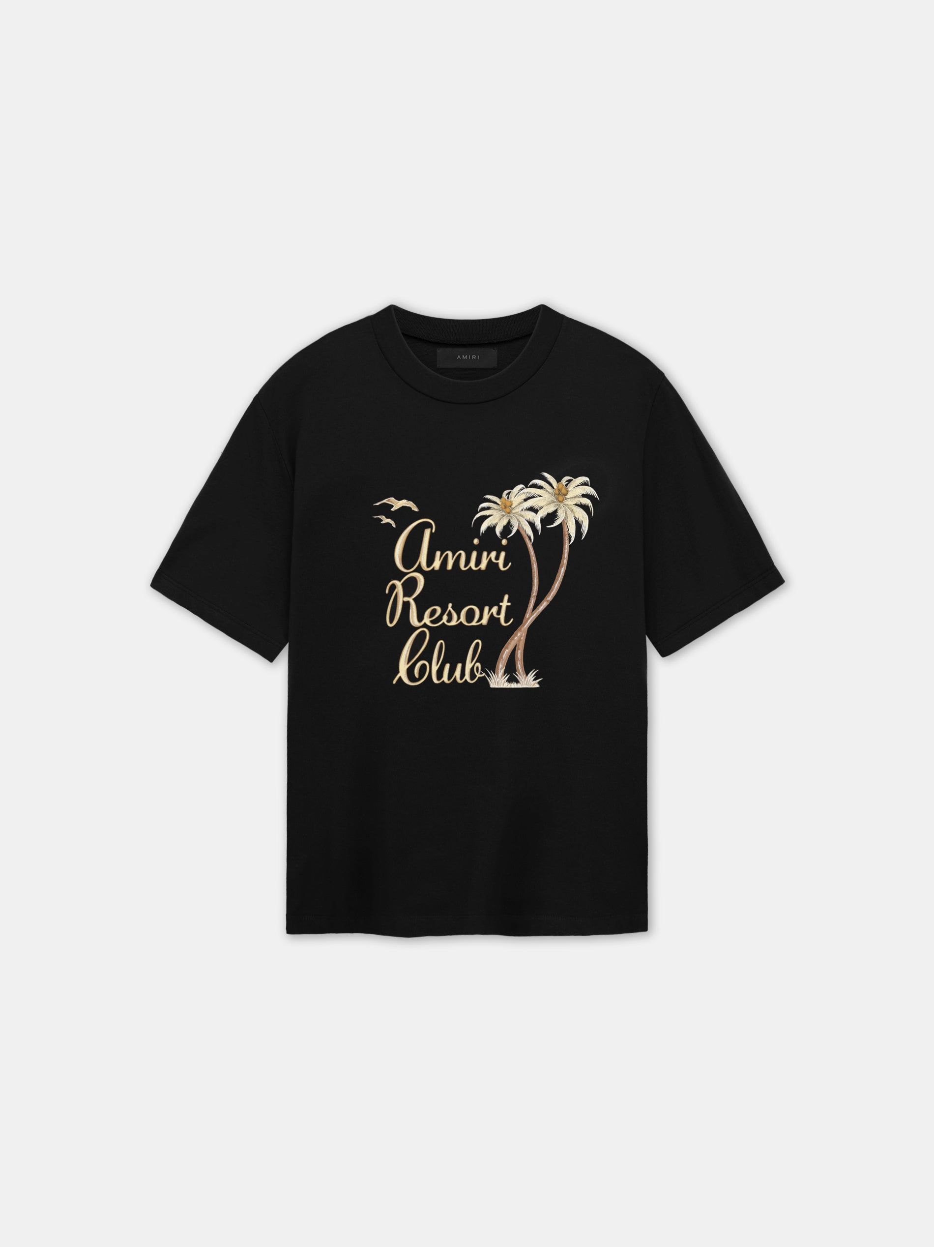 Amiri Twisted Palms Tee Men T Shirts Black | VRWISAH-92