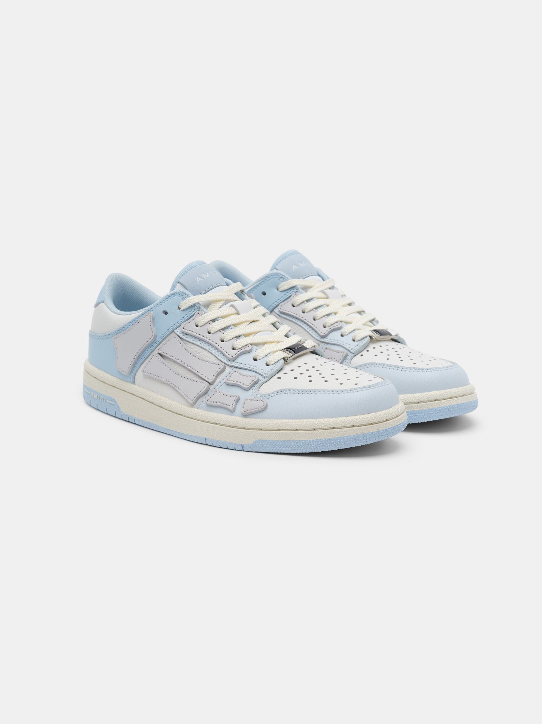 Amiri Two-tone Skel Top Low Women Sneakers Blue White Grey | APJUVRM-63