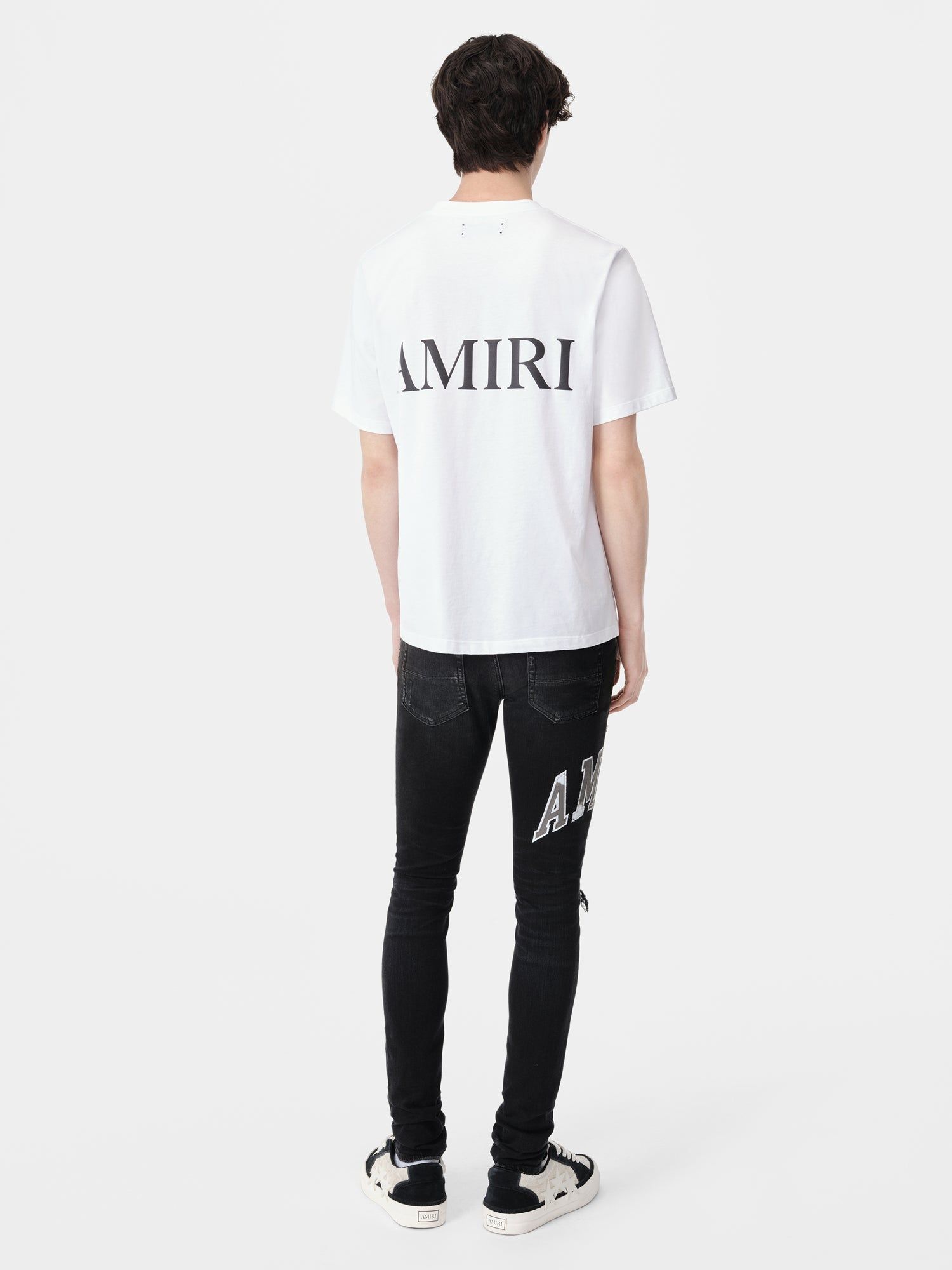 Amiri Varsity Logo Repair Jean Men Denim Black | HEQWXYR-39