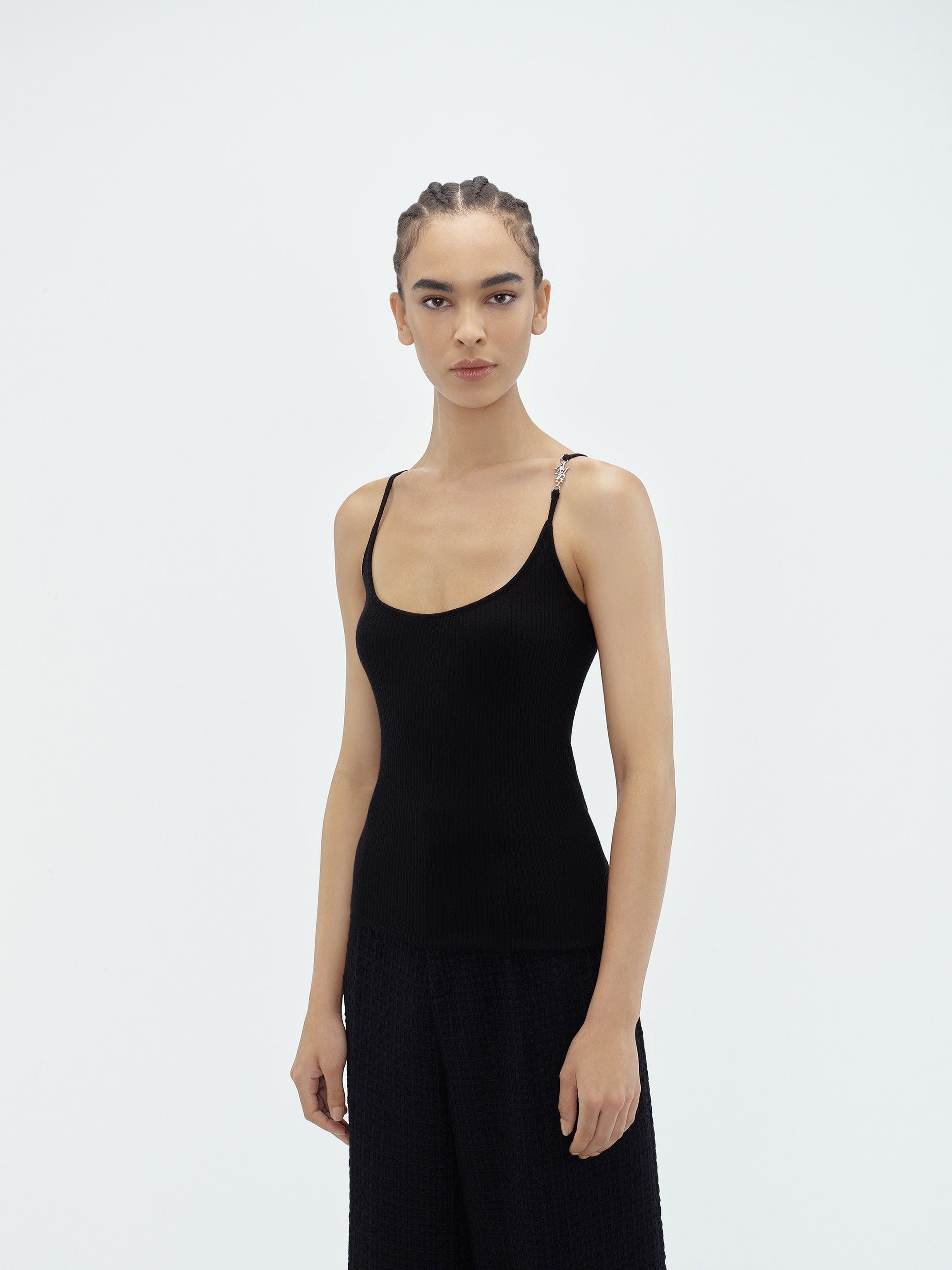 Amiri Vertical Tank Top Women Knitwear Black | KHQDXBU-07