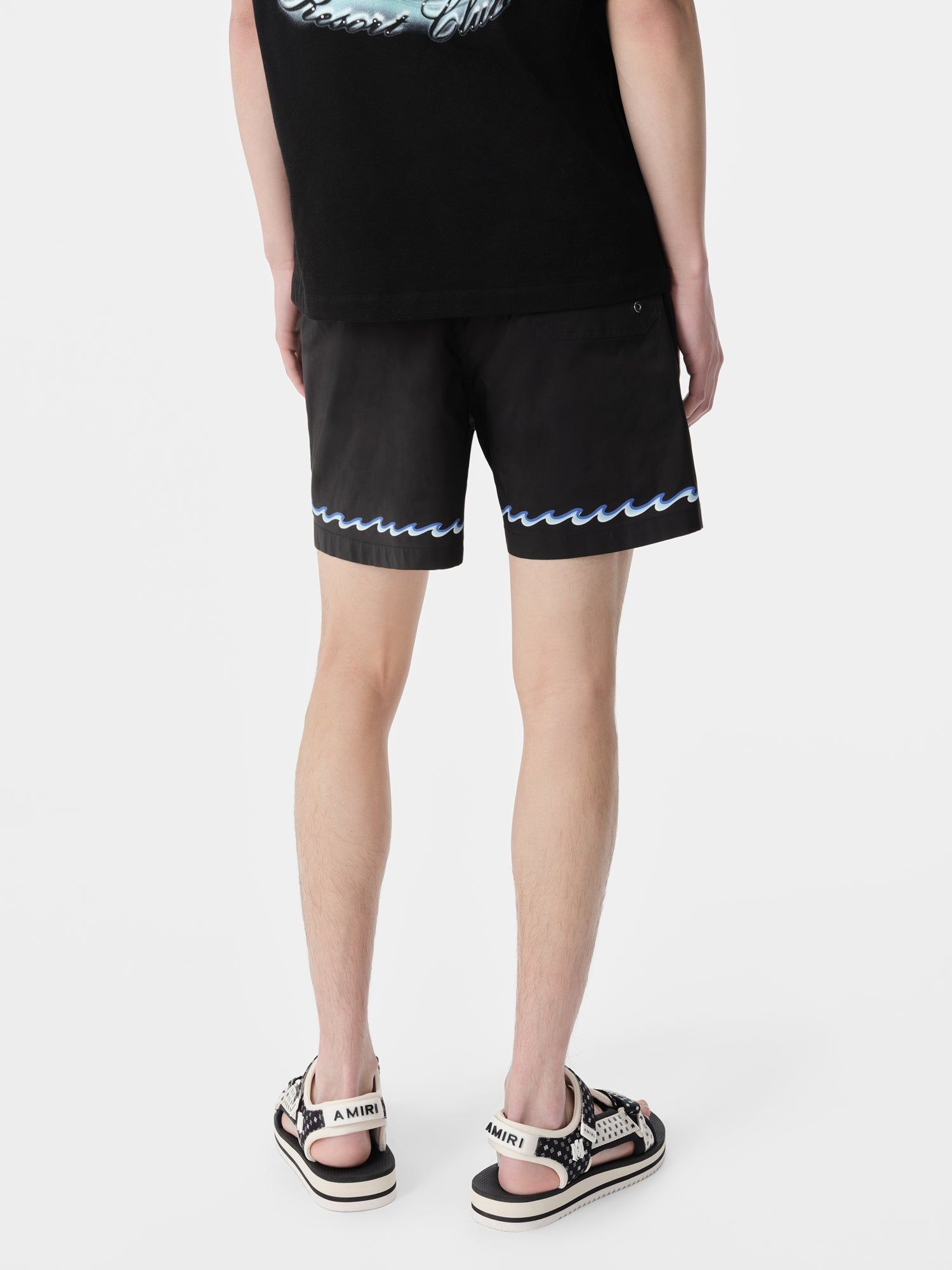 Amiri Wave Swim Trunk Men Shorts Black | SEUYDJN-31