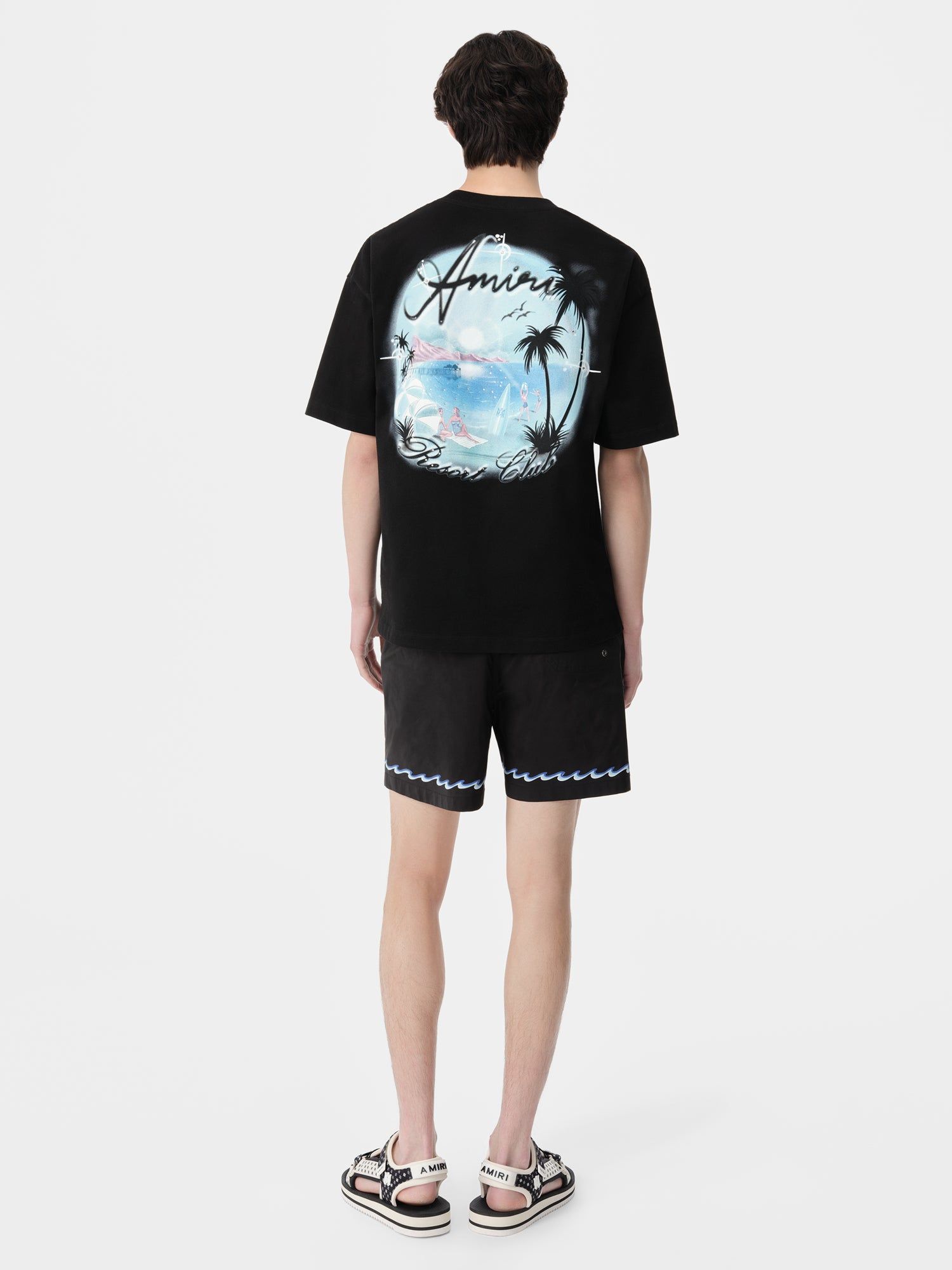 Amiri Wave Swim Trunk Men Shorts Black | SEUYDJN-31