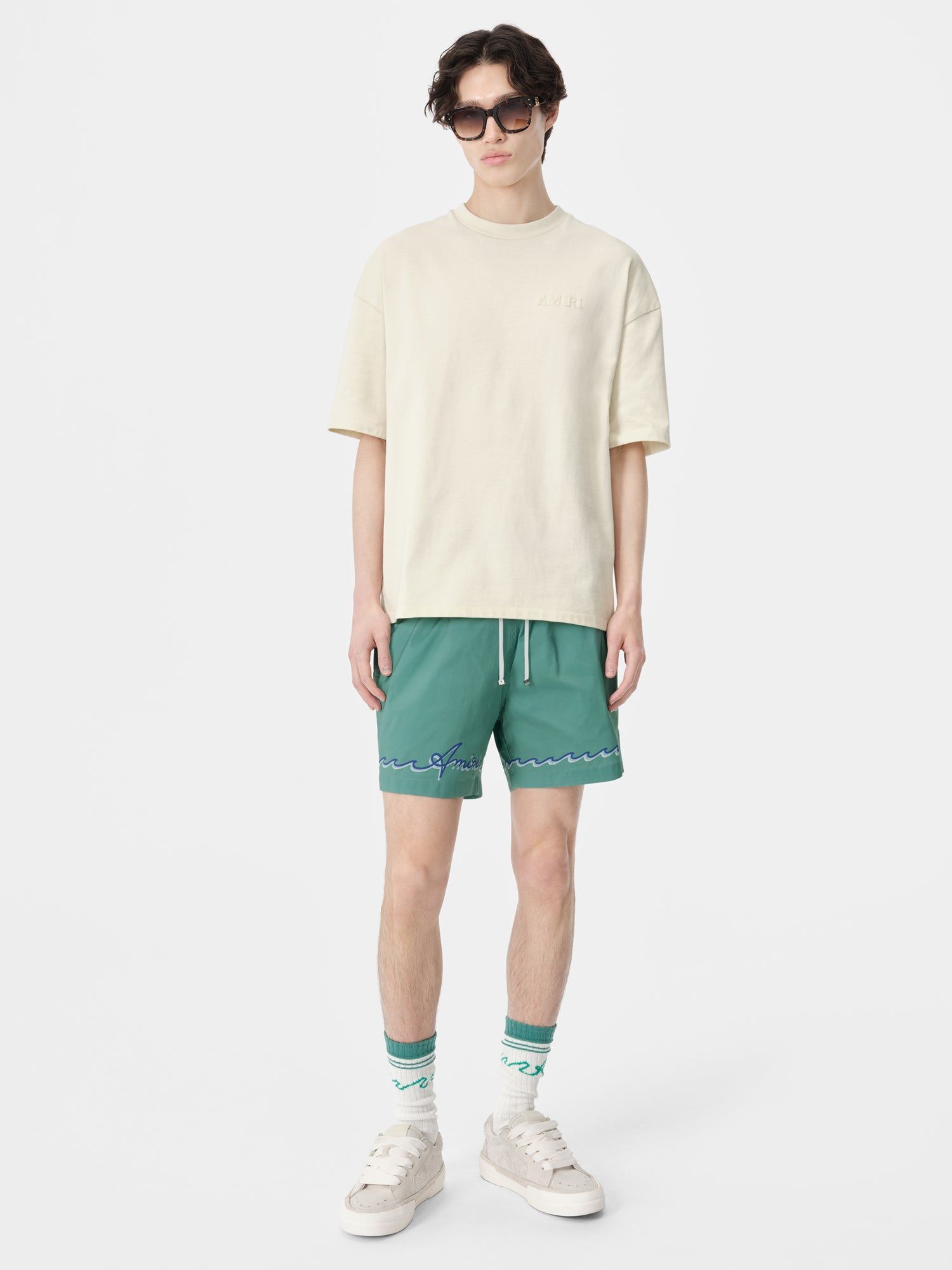 Amiri Wave Swim Trunk Men Shorts Blue | AYCLQOD-37