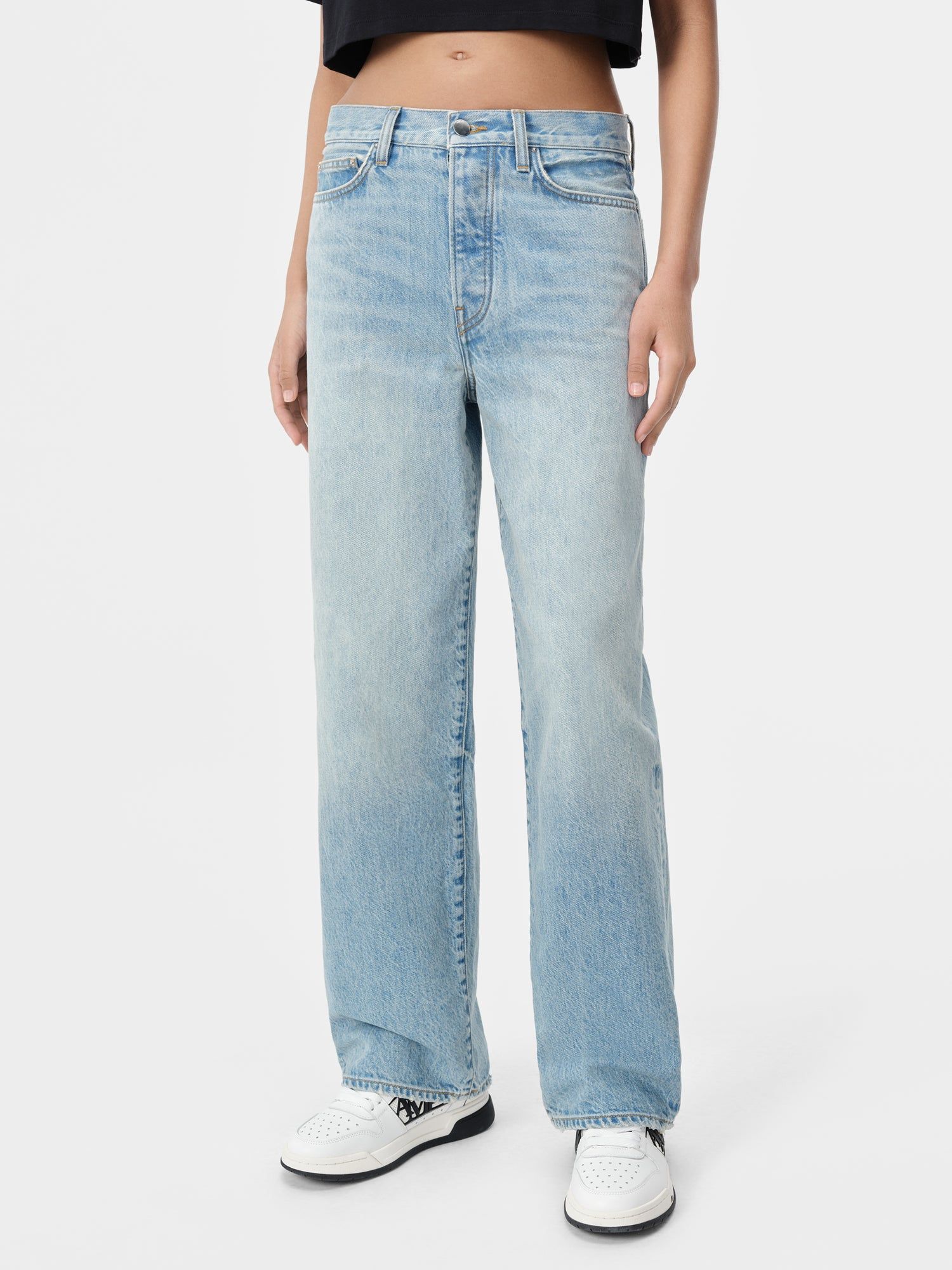 Amiri Wide Straight Jean Women Denim Blue | PHOWVLD-53