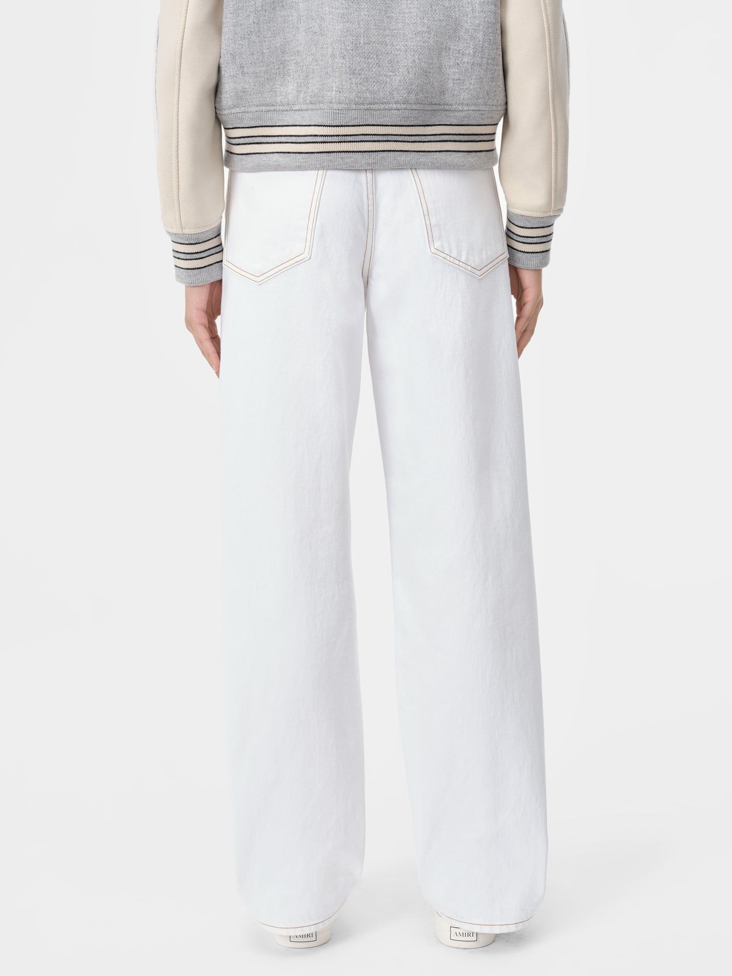 Amiri Wide Straight Jean Women Denim White | ZFREPIO-43