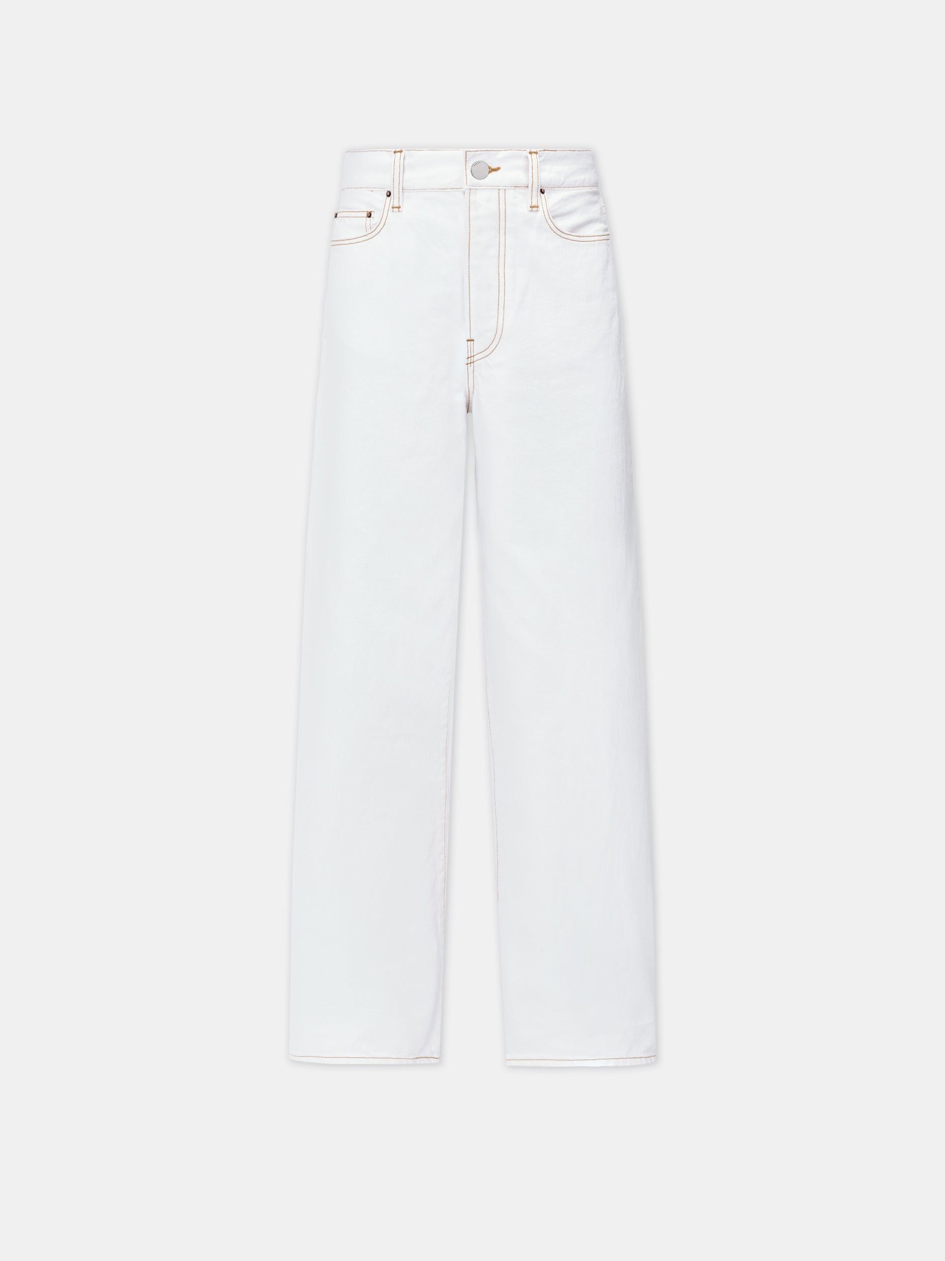 Amiri Wide Straight Jean Women Denim White | ZFREPIO-43